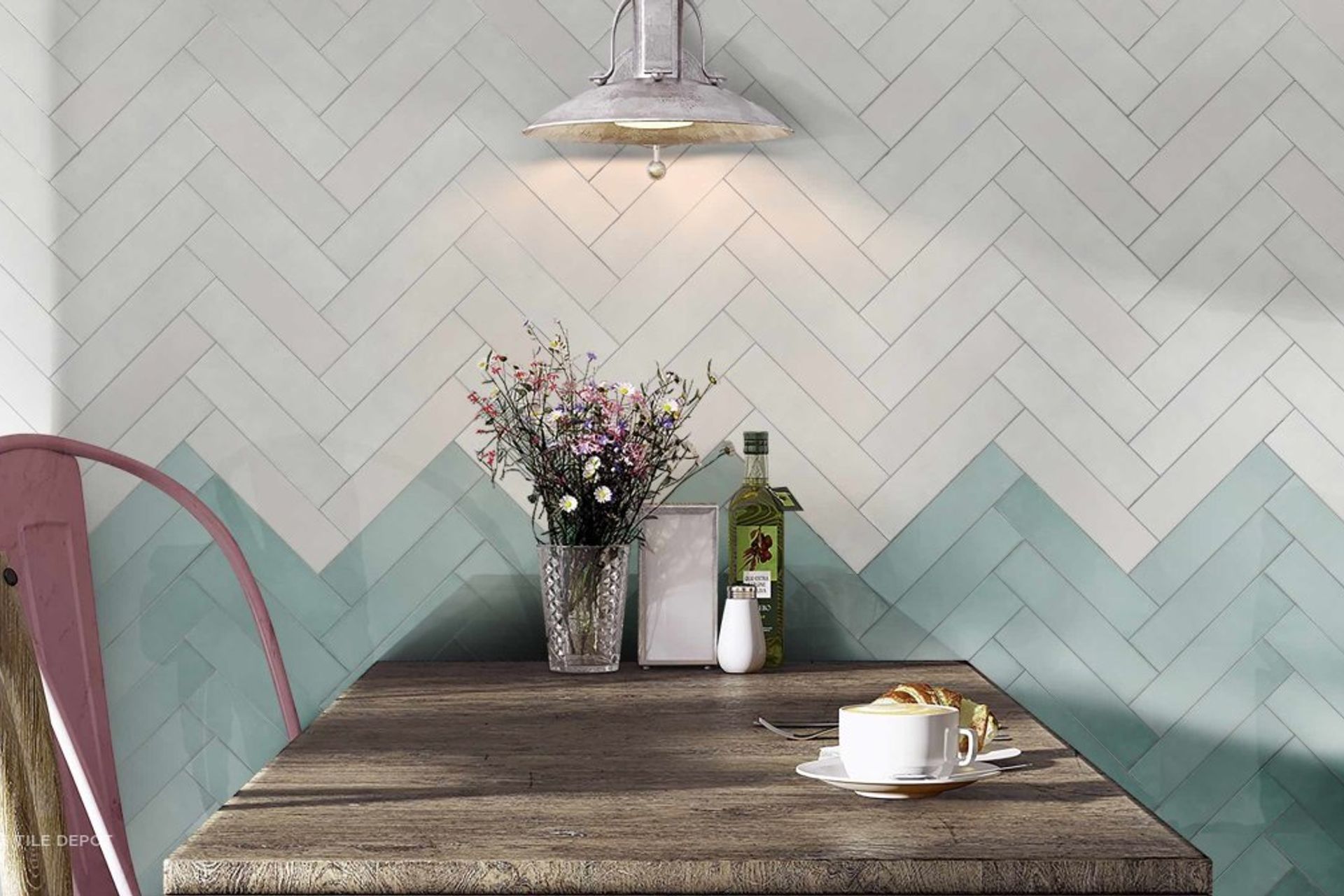 As seen above, the method of installation and the combination of two different coloured tiles can create a beautiful look for your open planned kitchen. These tiles are glazed ceramic tiles from the Casablanca collection at Tile Depot (Tile Depot 2021)