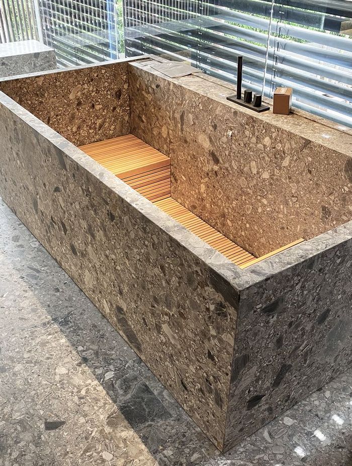 Limestone comes in various tones and colours.