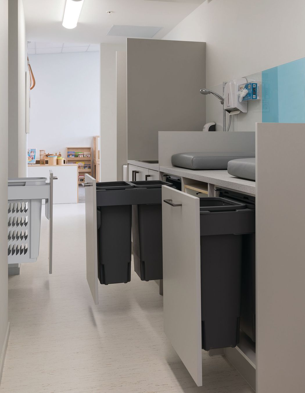 The smart way to deal with nappies and waste in a Childcare Centre.