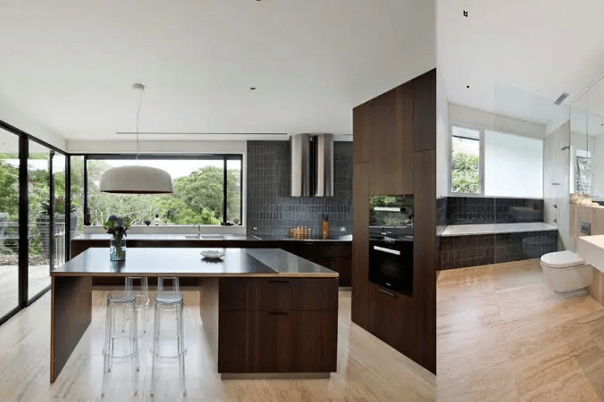 Images of Coliseum Striato Vein Cut Travertine 800x400mm in the Kitchen and Bathroom, project by TDDP Architects