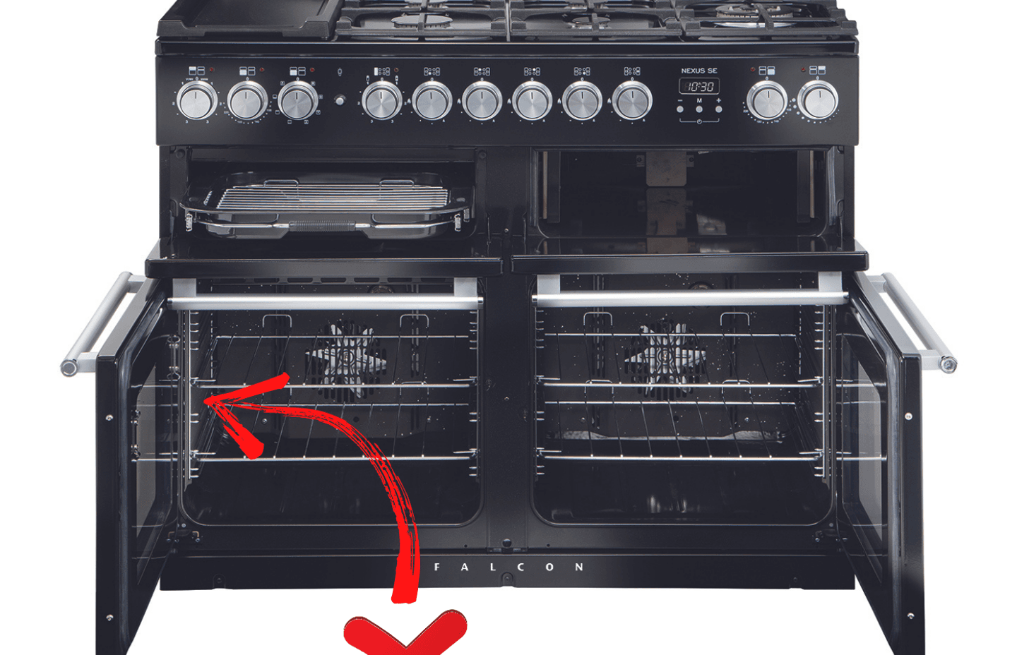 What Falcon parts and accessories can be placed in the dishwasher?