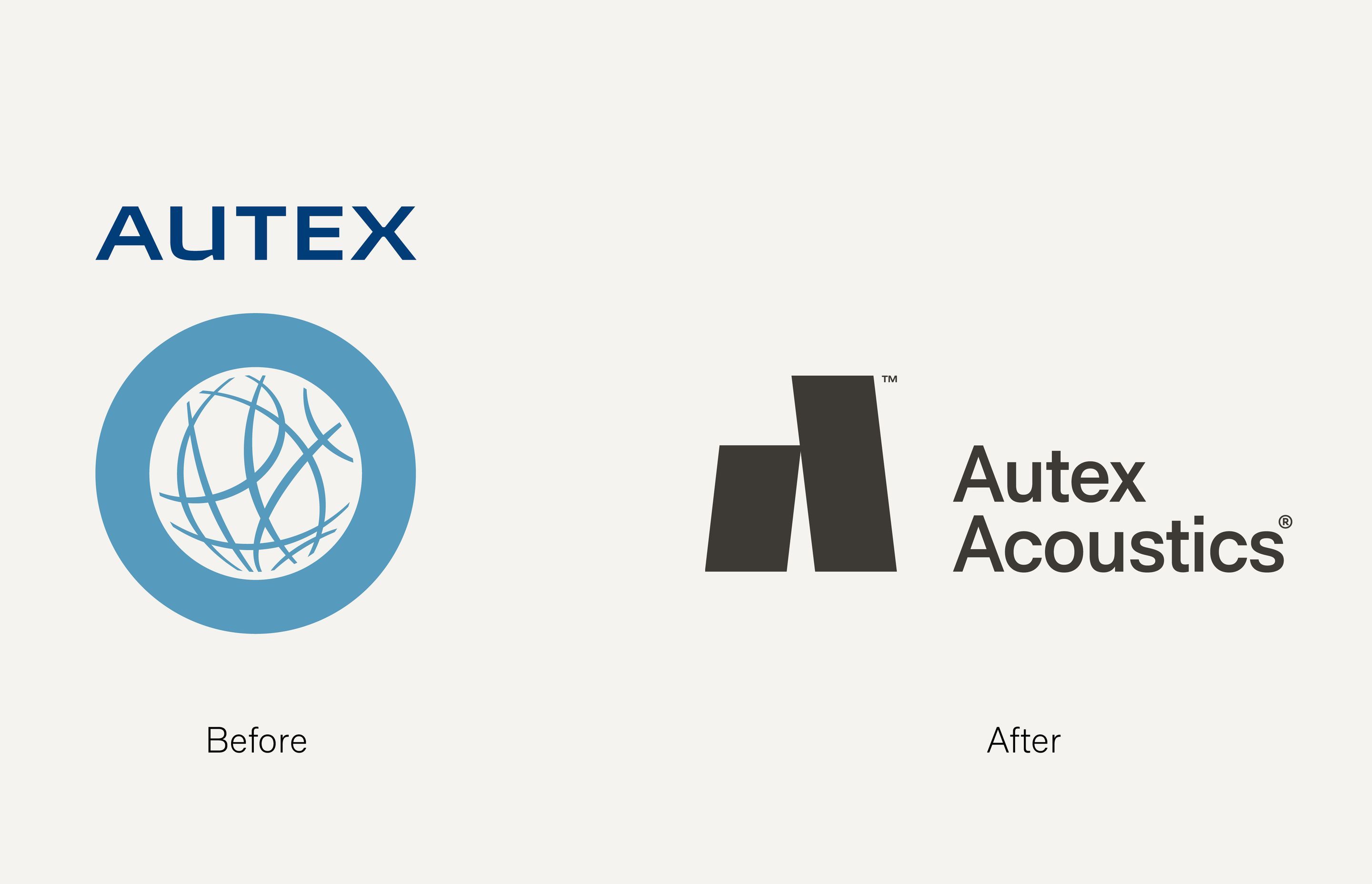 The new Autex Acoustics logo is the first time the company has rebranded the acoustics division in its 50-year history, positioning itself to better reflect its involvement in the field of architectural acoustic solutions.