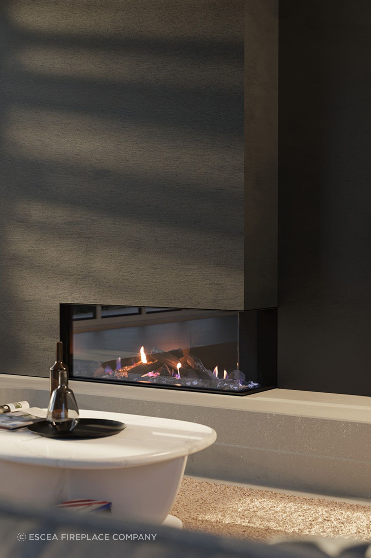 The DN1150 Corner surprises with its off-centre appeal and will give any space a contemporary design edge. See our handy Corner Fireplace Layout Guide for more inspiration on how to include this fireplace into your home or project.