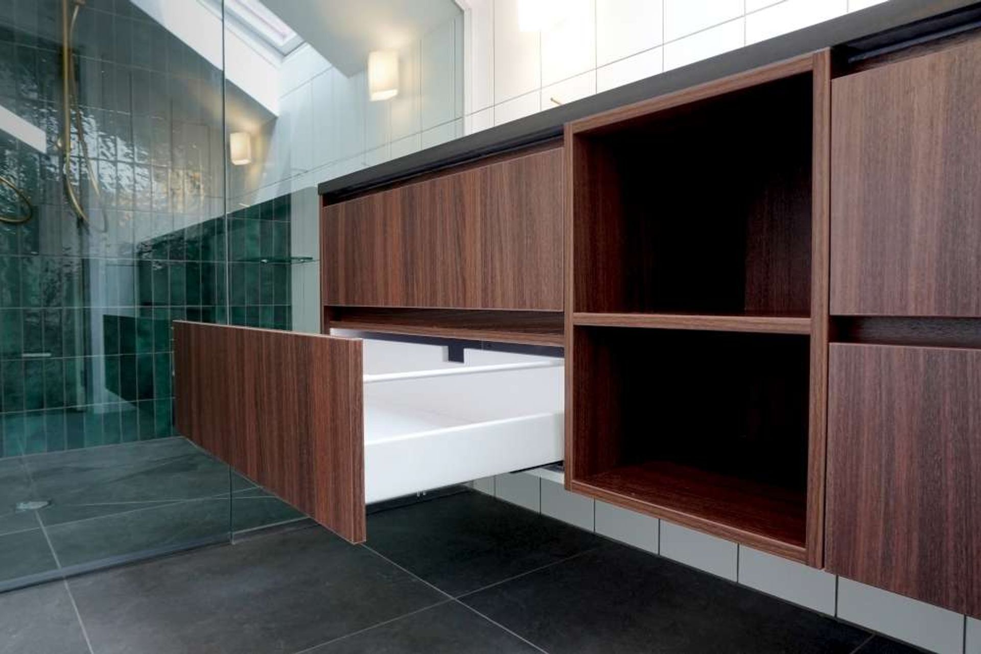 MDF Melteca wooden looking cabinets in Westmere
