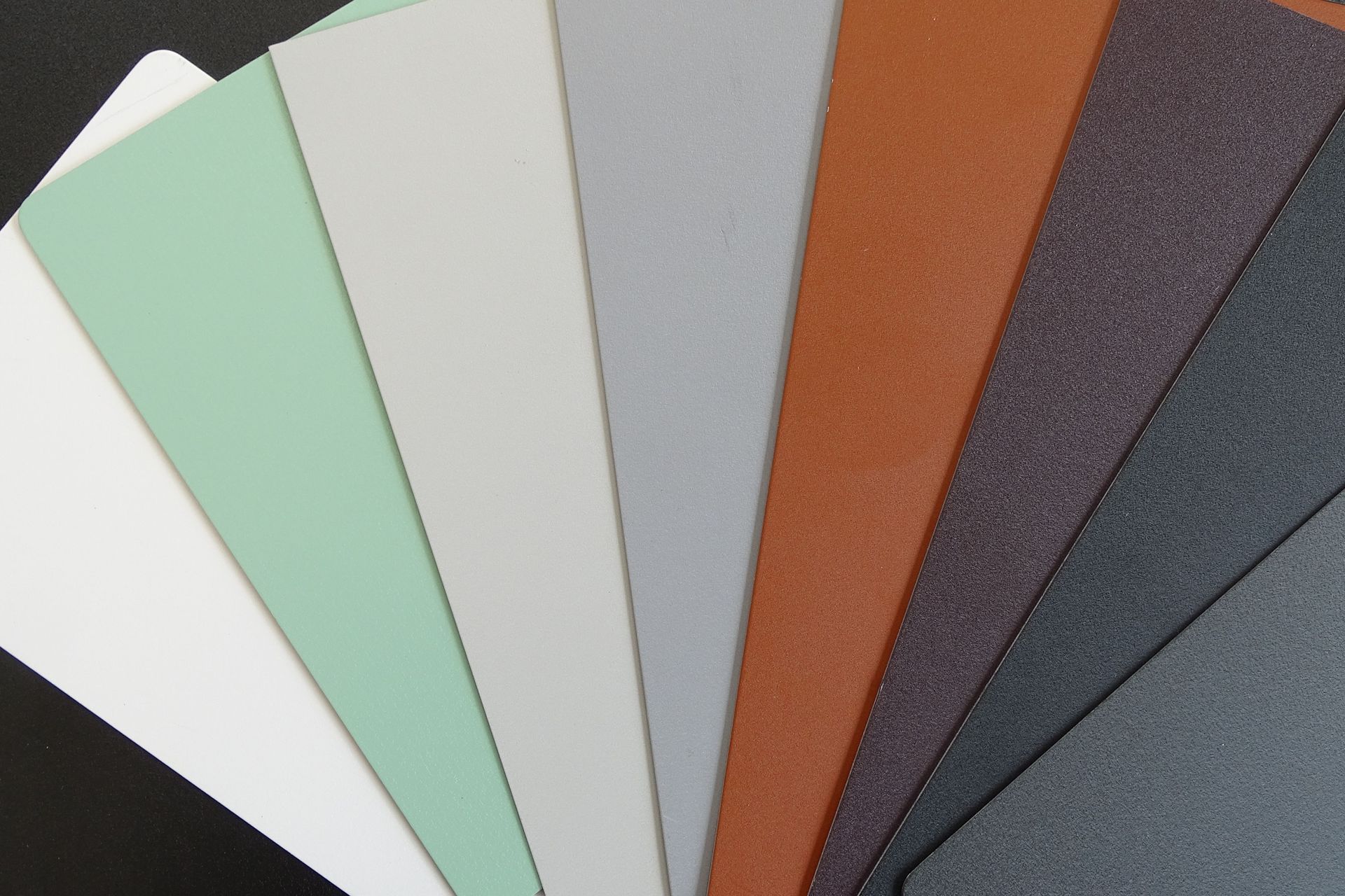 Ambro Metals hopes to release a range of EURAMATTES colours to join Gotham Black (second from right).