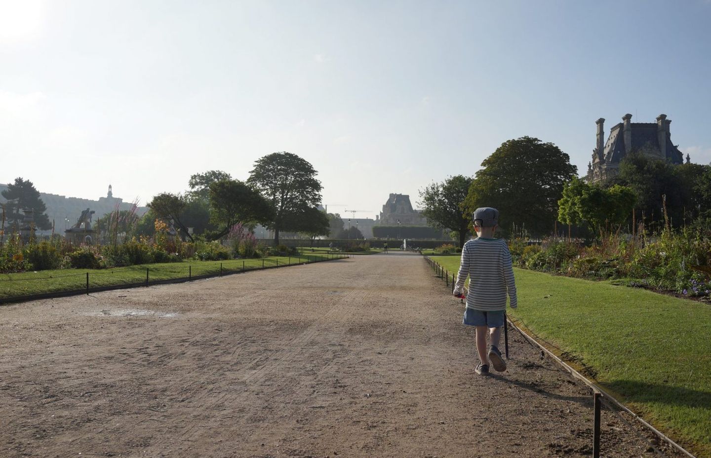 Exploring gardens with Arno