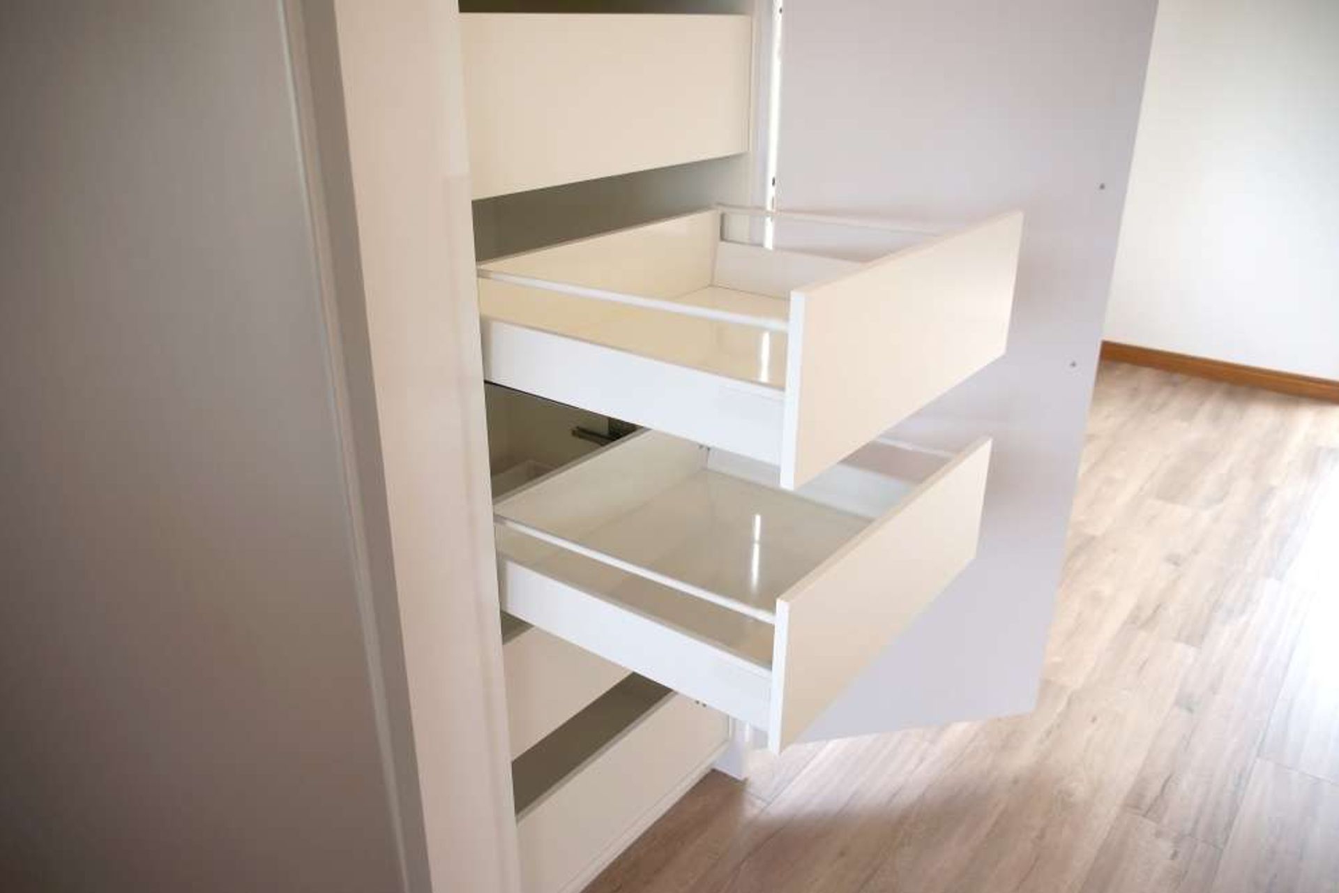 Custom built pantry with drawers (Kitchen renovation in Blockhouse Bay)