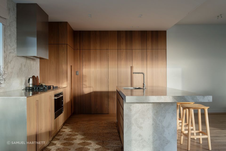 Te Atatū Residence by Material Creative | Frozen Walnut Veneer