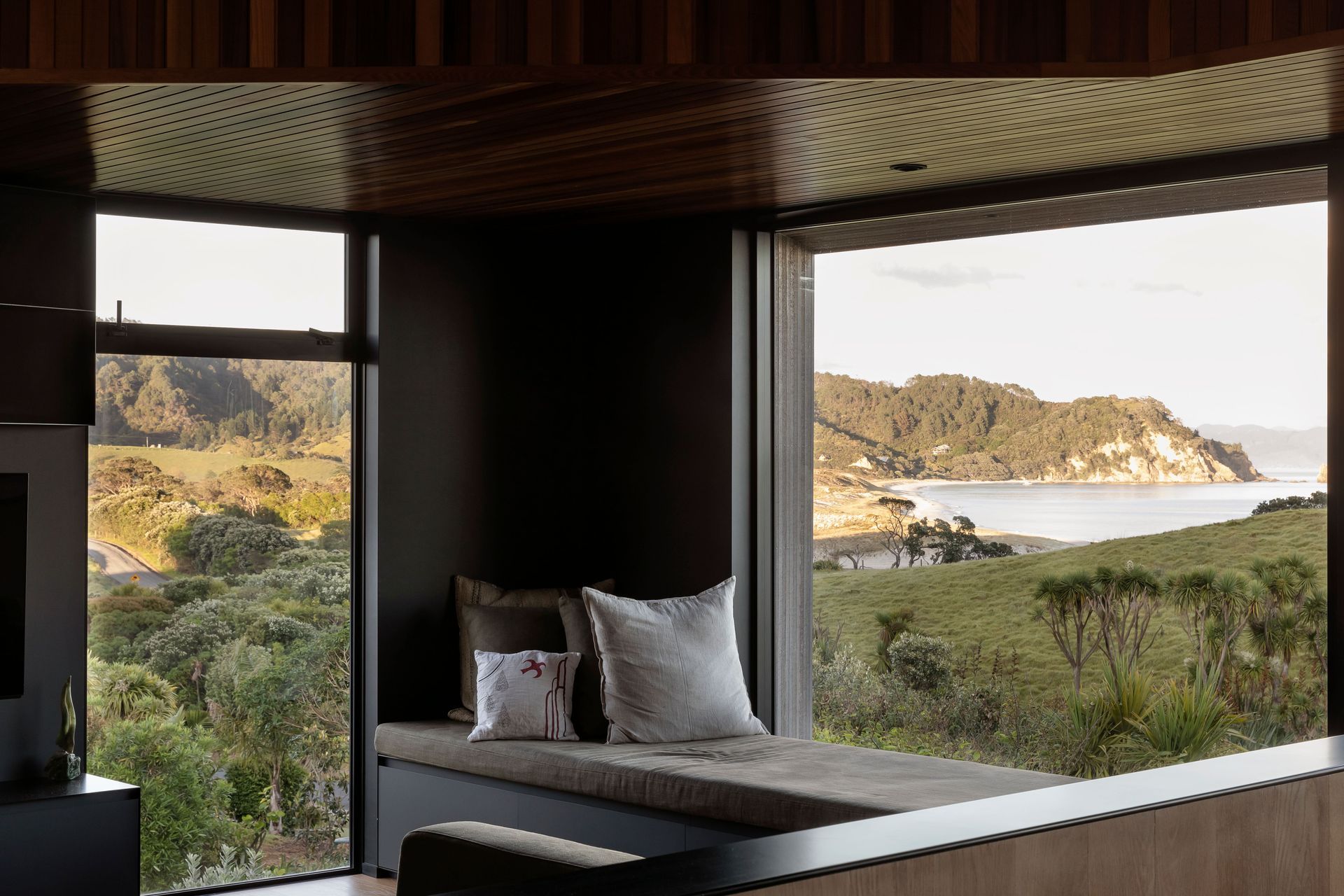 The jaw-dropping view from the window seat in the 'Hill to Horizon' project, recently featured as an ArchiPro Project of the Month film.