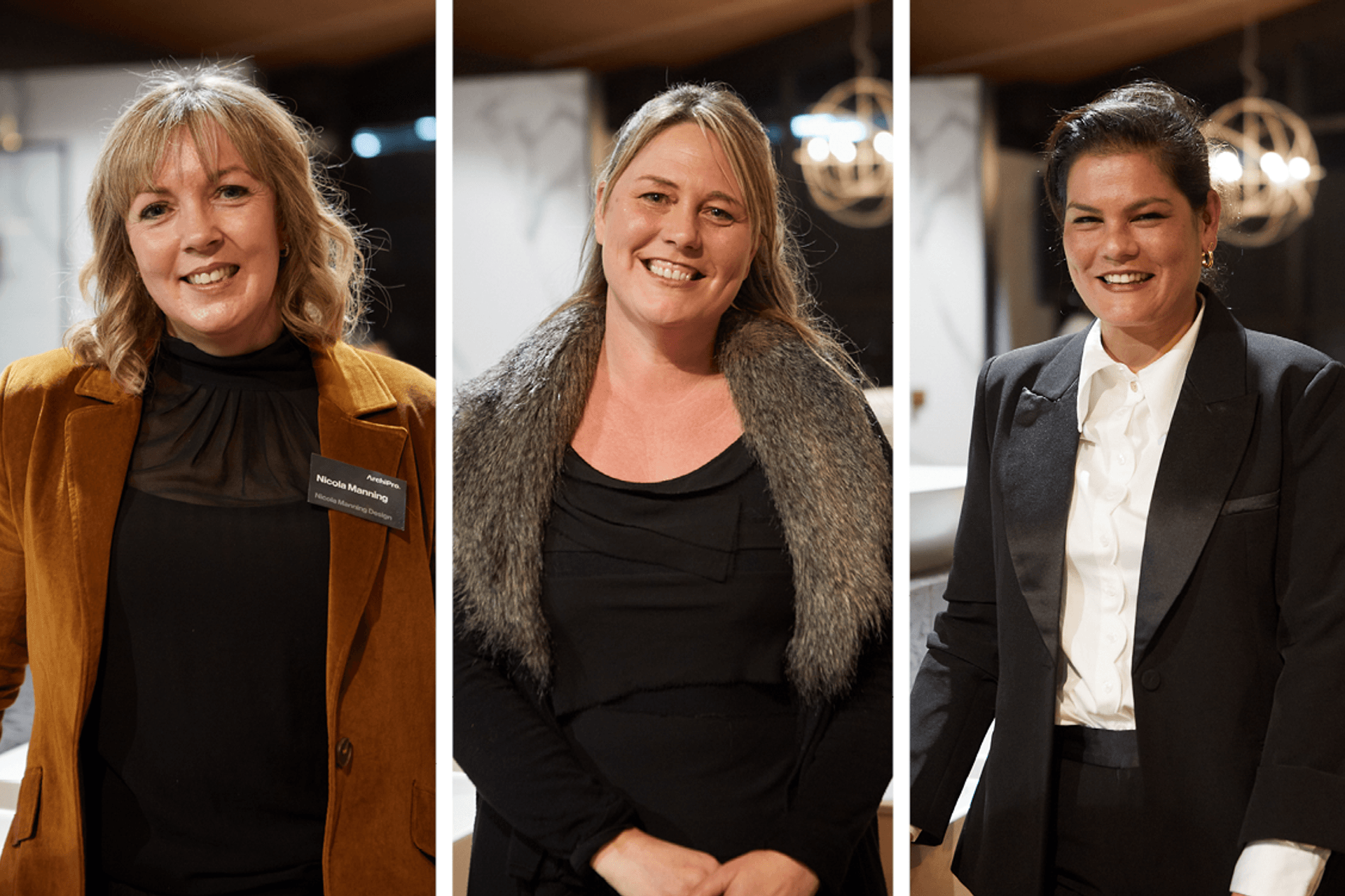 From left: Designers Nicola Manning, Natalie Du Bois and Janice Kumar-Ward shared their insights into the latest trends in bathrooms and bathroom design.