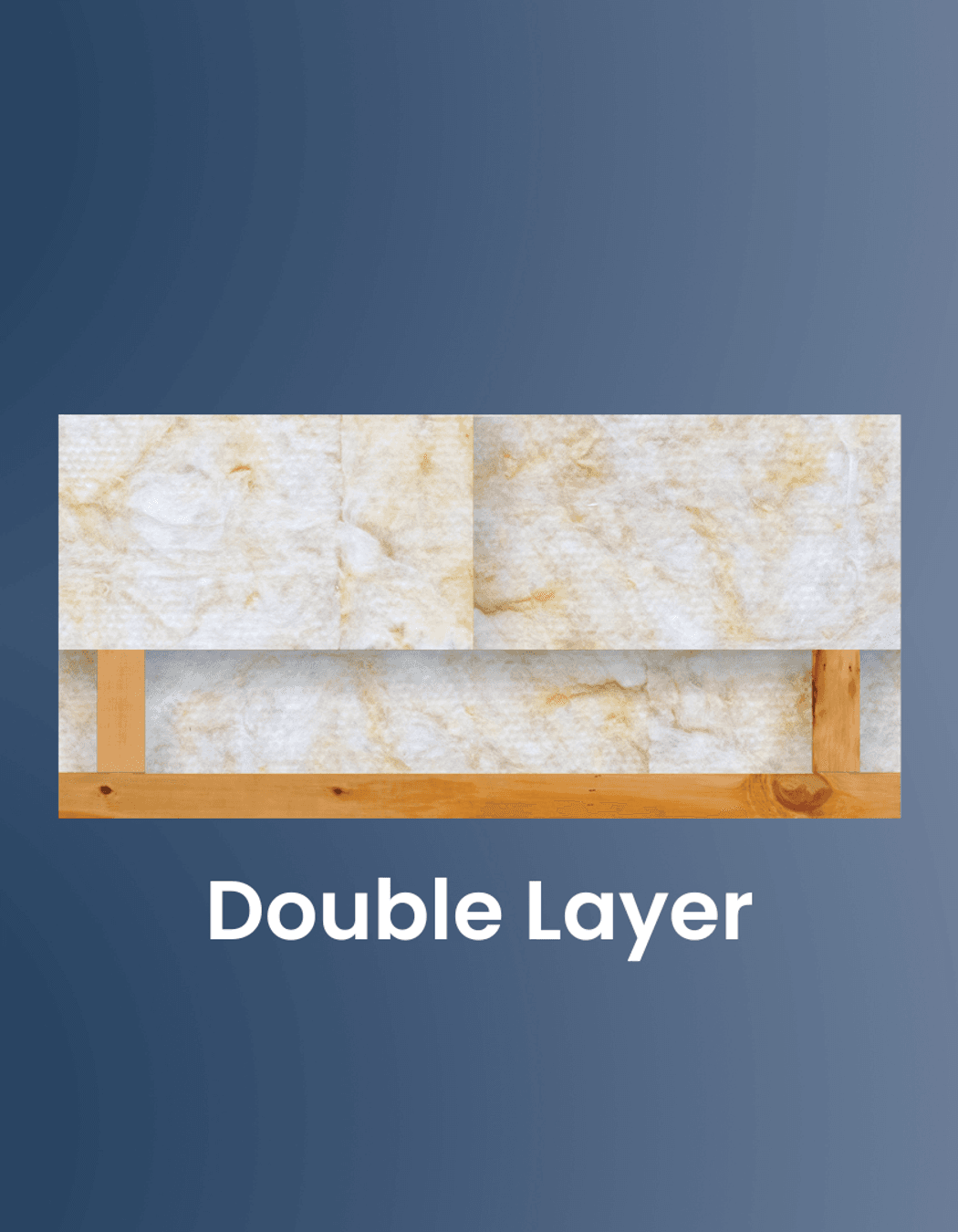 High Density R1.8 product installed in between the joists, then R5.2 product is laid over the top.