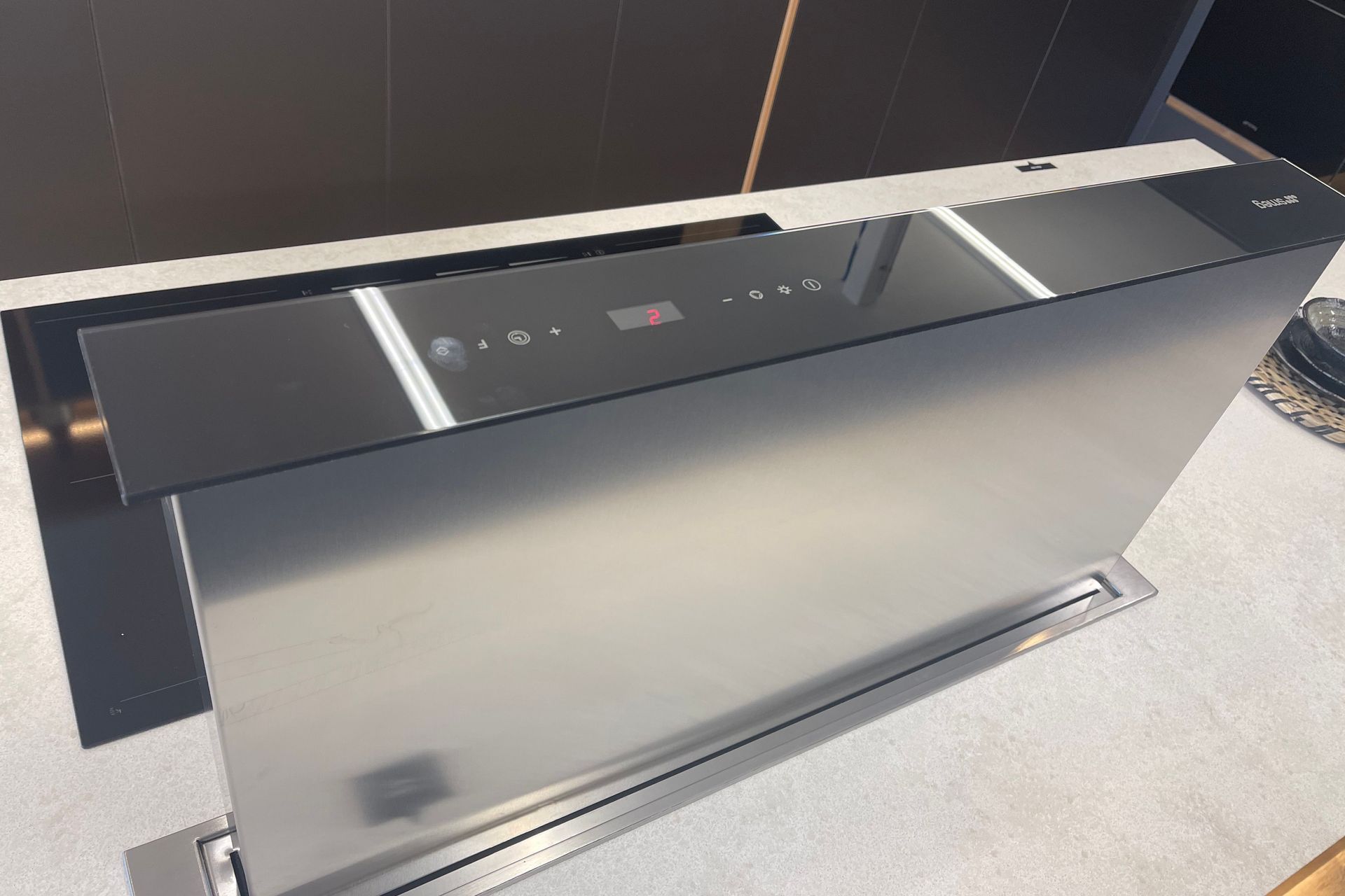 Electric downdraft rangehood.