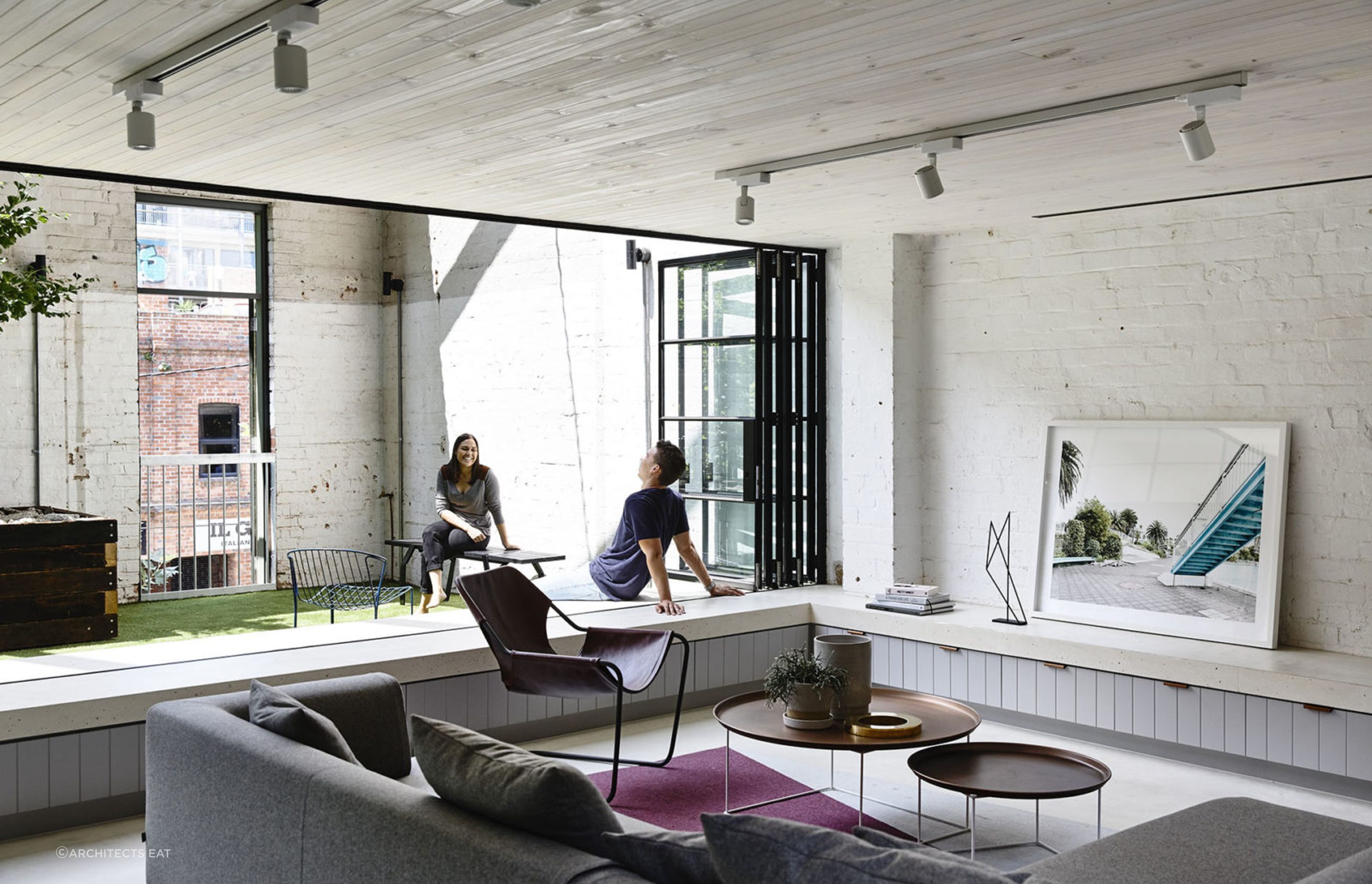 Large windows wash this spectacular Fitzroy Loft with light - Photography: Derek Swalwell
