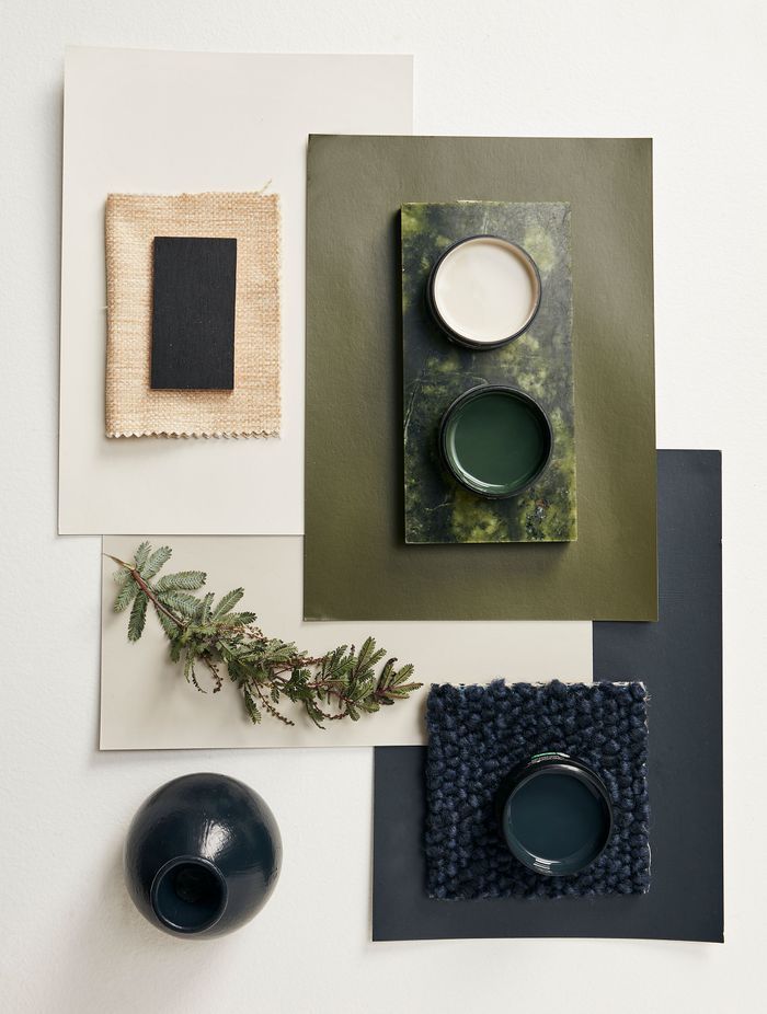 Deep green sit in harmony within a rich, natural palette.