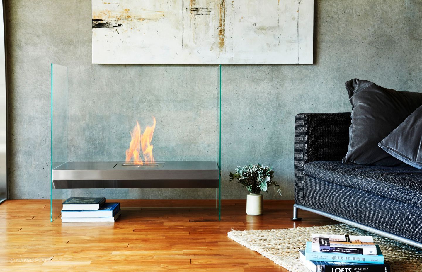 The sleek and modern EcoSmart Igloo BK5 Bioethanol Fireplace is a great fit for contemporary styling.