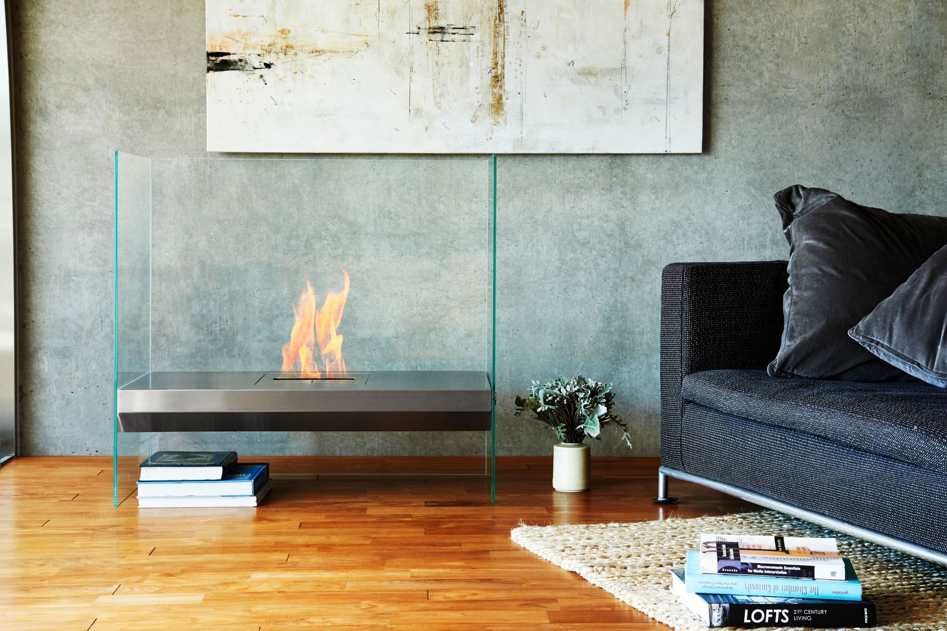 The sleek and modern EcoSmart Igloo BK5 Bioethanol Fireplace is a great fit for contemporary styling.
