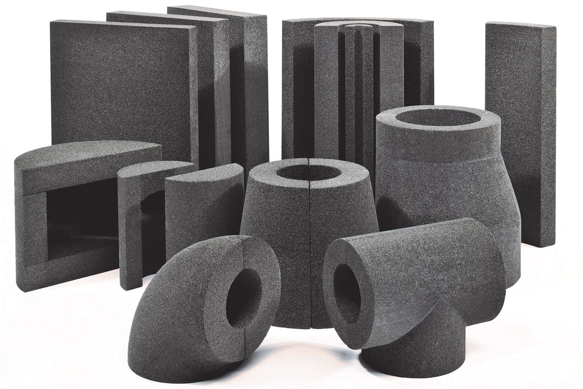 FOAMGLAS cellular glass insulation can be custom shaped to suit a range of applications. 
Image courtesy of Owens Corning. Used by permission.