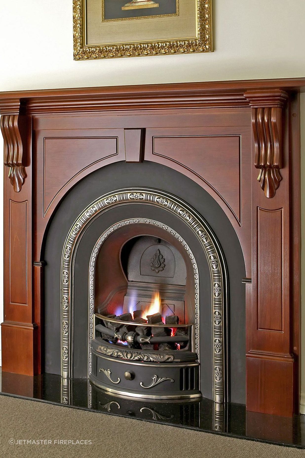 Gas fireplaces, such as the Federation 300 Gas Burner, are well suited to traditional and heritage homes.