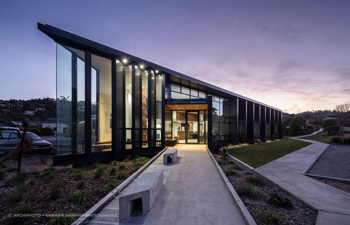 Just inside the foyer, a totem or pou greets visitors; it was carved at the turn of the century to honour the history of the island.