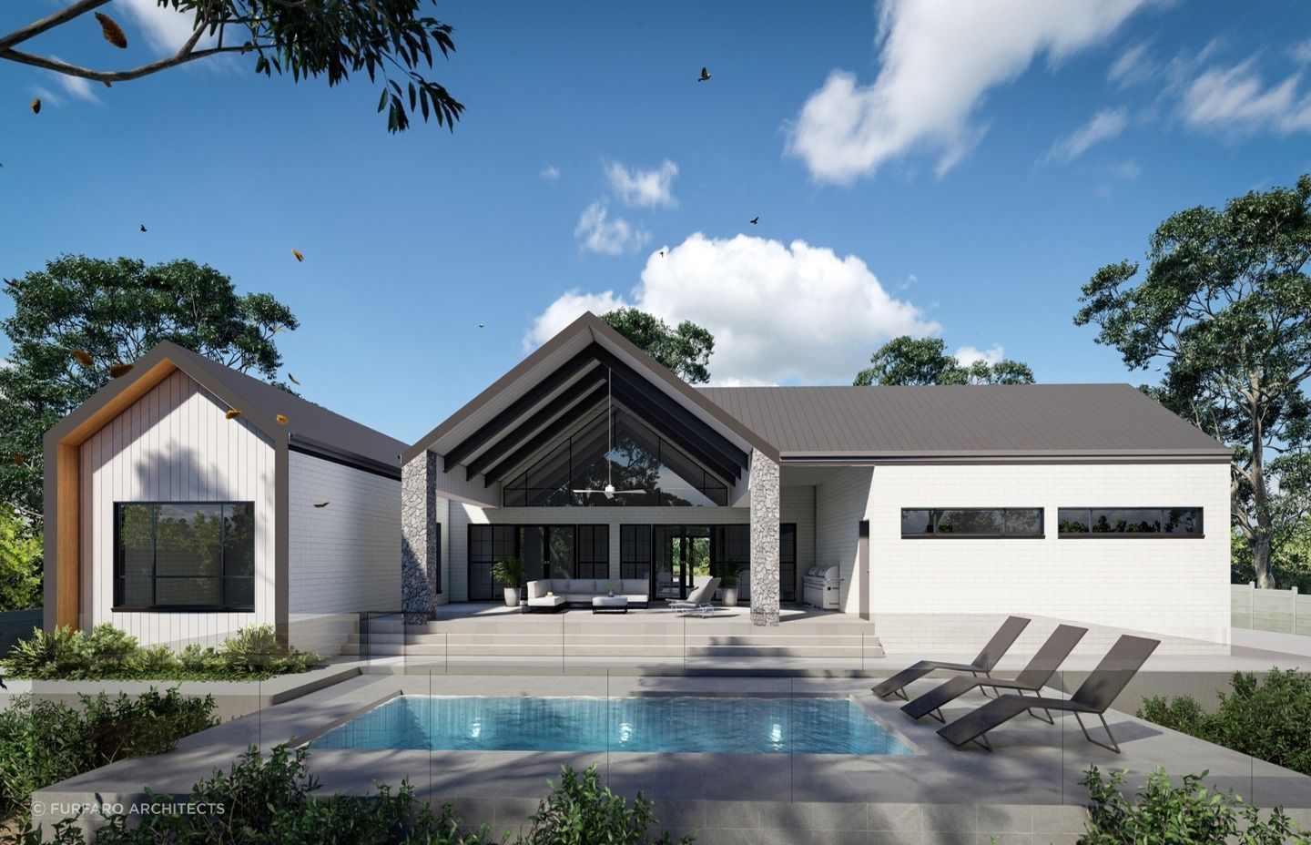 A classic gable roof, characterised by its triangular shape, provides efficient water drainage. Featured project: Silverdale