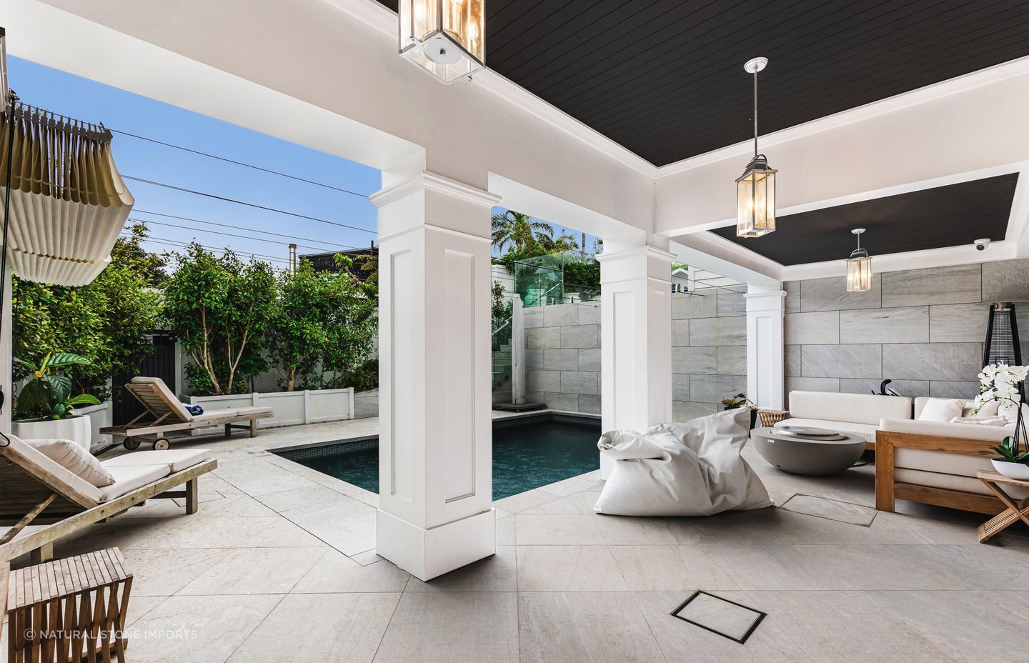 White Quartzite Dropface Coping, Paving & Cladding