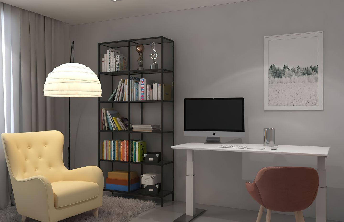 Working as if in a real office: a separate study is ideal for work concentration but also for receiving customers. Photo: Hettich