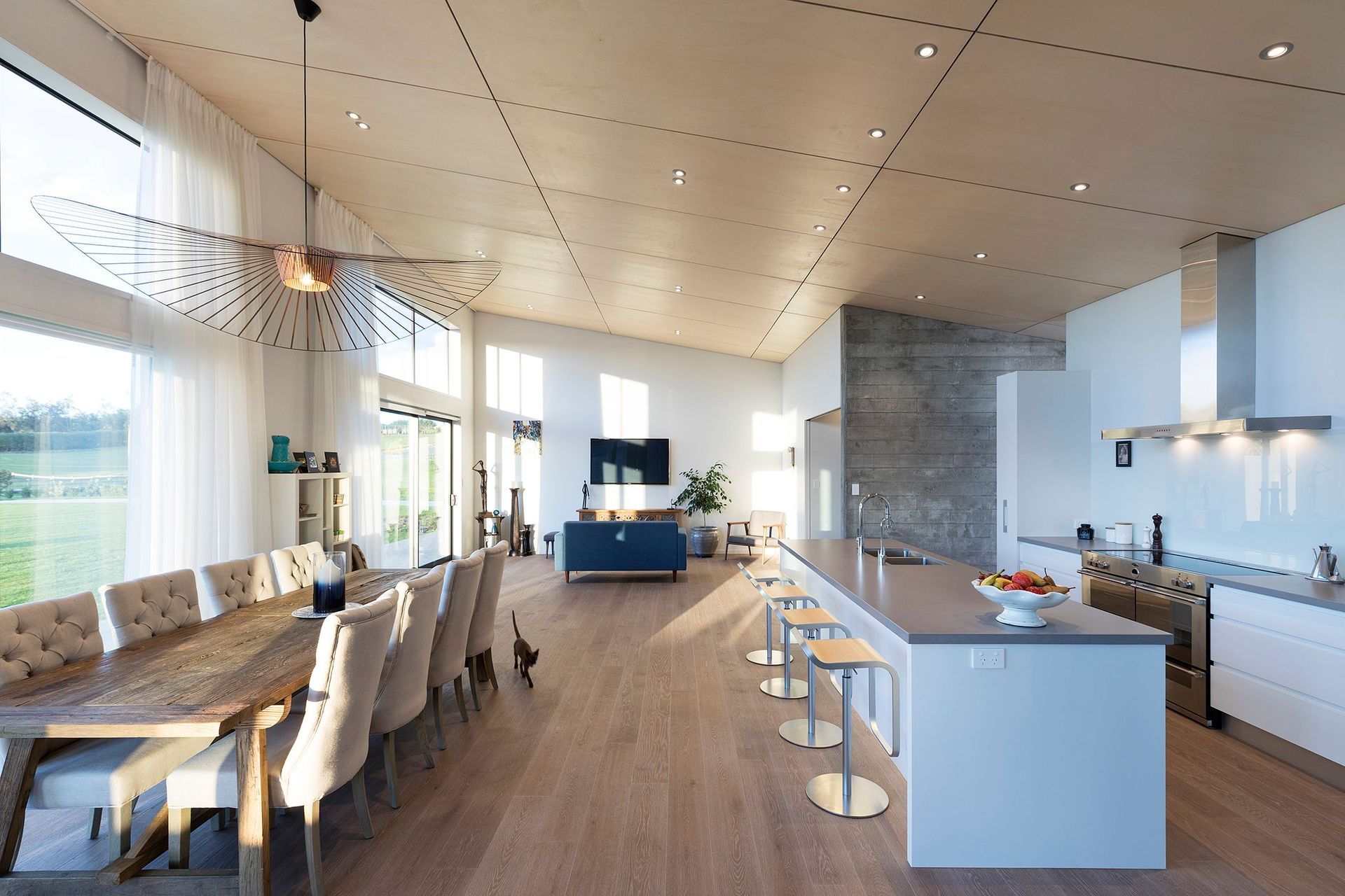 North-facing orientation helps the living spaces capture as much natural light as possible