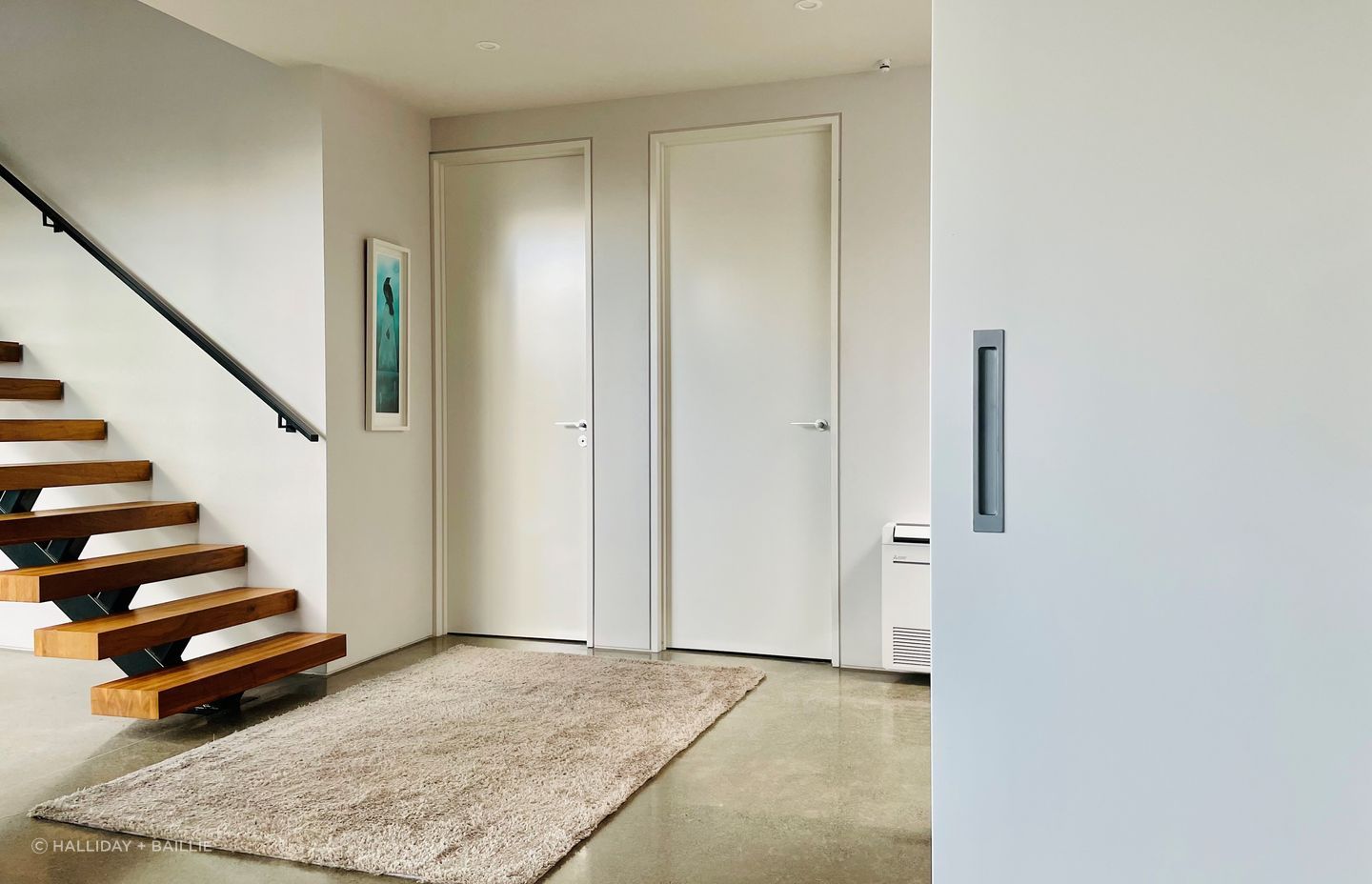 The Halliday + Baillie HB665 Flush Pull Cavity Sliding Doors are a sophisticated space saving solution.