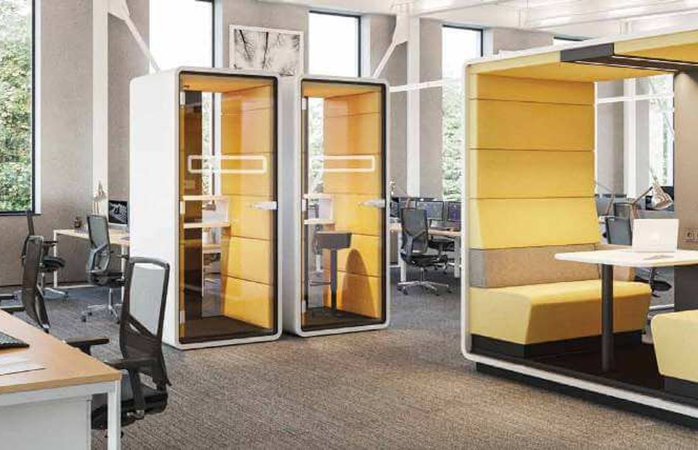 Hush Meet Open Pod and Hush Phone Acoustic pods