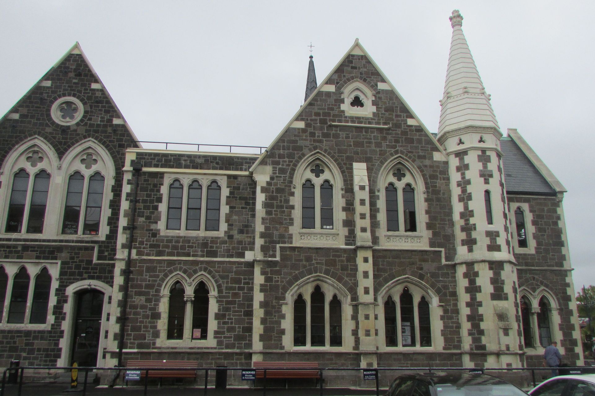 The Arts Centre Te Matatiki Toi Ora is a Gothic Revival-style series of buildings, the first of which opened in 1878 as Christchurch Girls' High School. The buildings are constructed from basalt and feature limestone facings.
