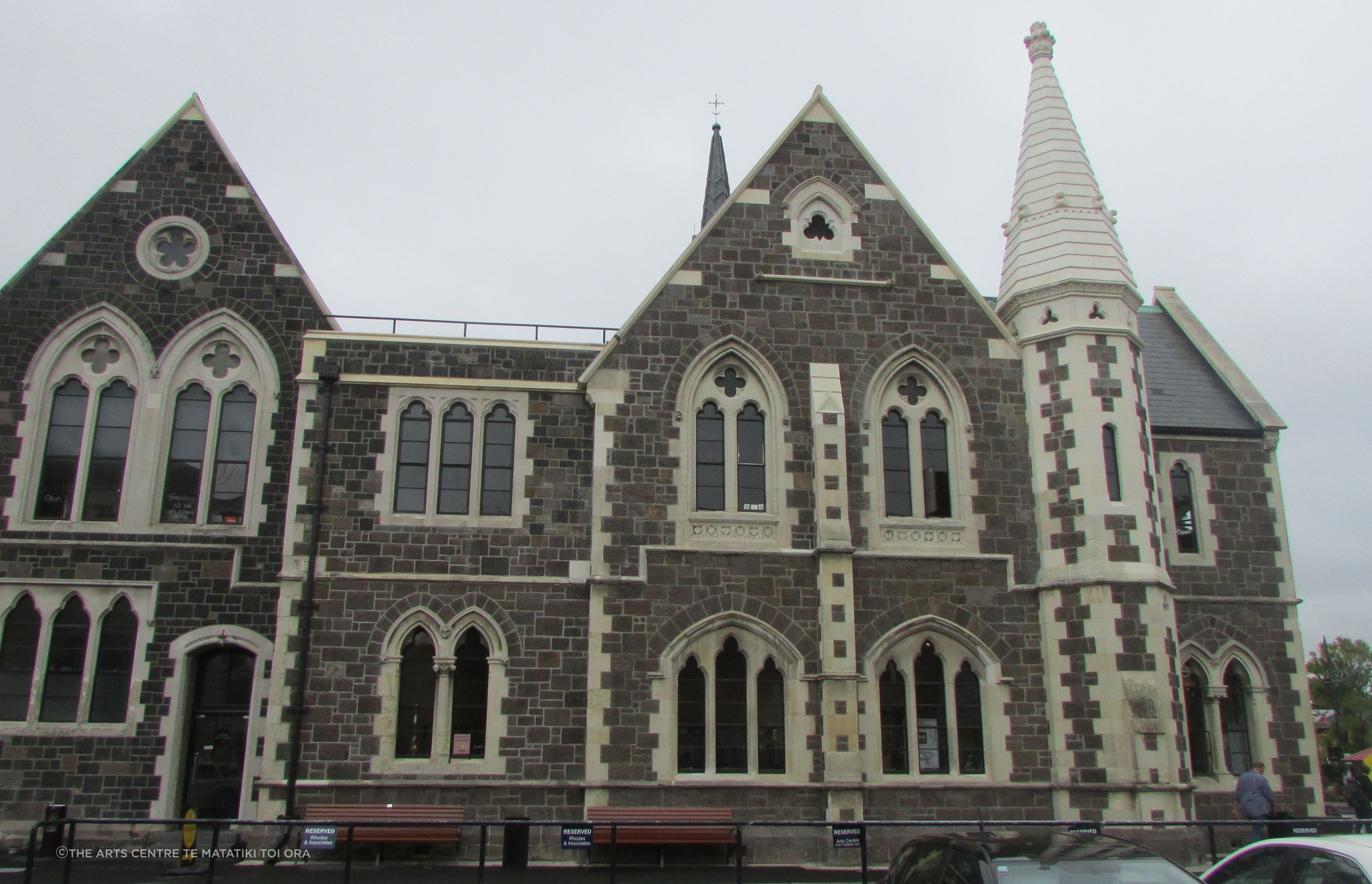 The Arts Centre Te Matatiki Toi Ora is a Gothic Revival-style series of buildings, the first of which opened in 1878 as Christchurch Girls' High School. The buildings are constructed from basalt and feature limestone facings.