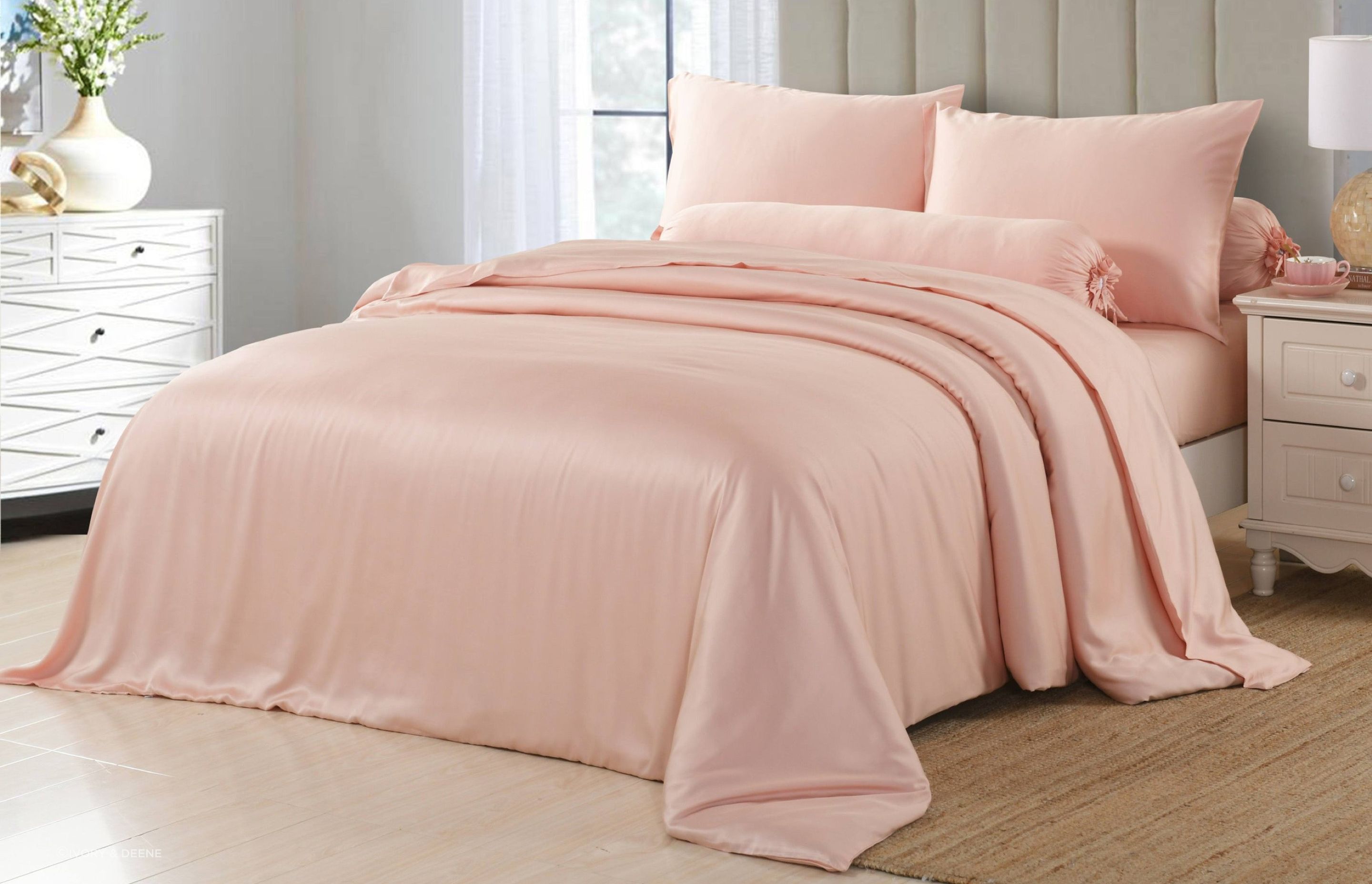 Super soft and excellent temperature control for all year use with the Silky Soft Bamboo Sheet Set