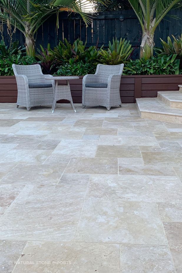 Classic Travertine, French Pattern Paving