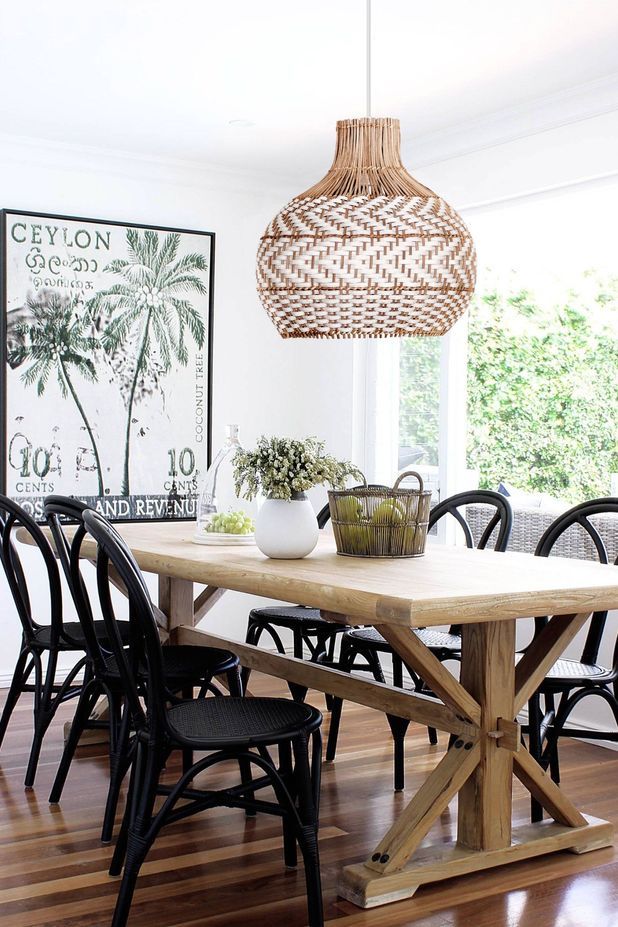 Bondi White Rattan Pendant Light by Ivory &amp; Deene
