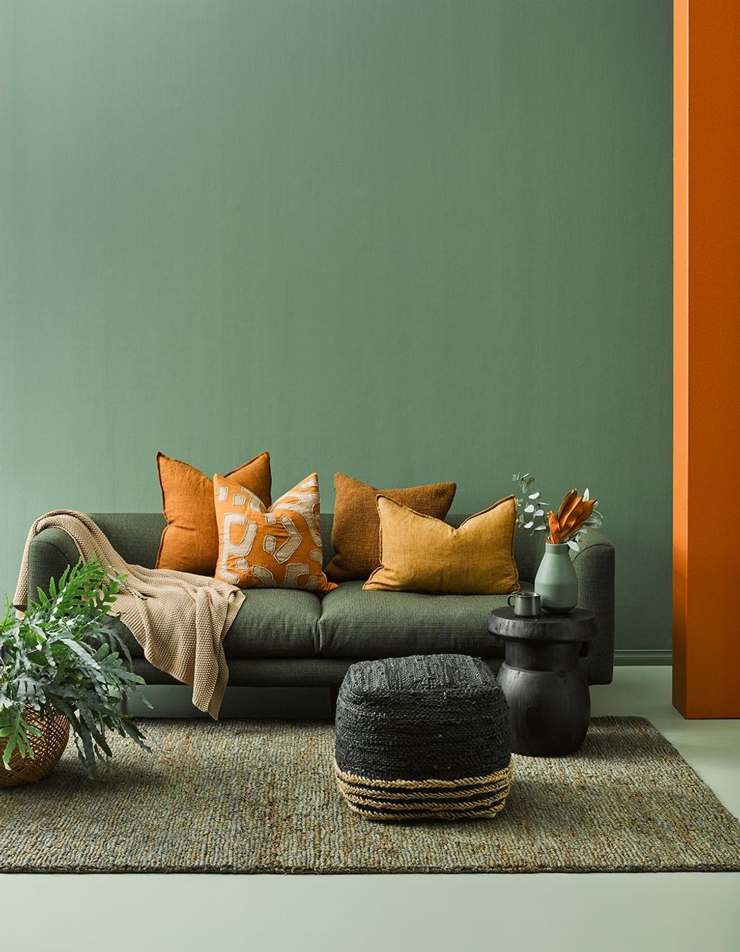 In 2023, we're seeing bold yet earthy colours juxtaposed, creating warm yet restrained spaces.