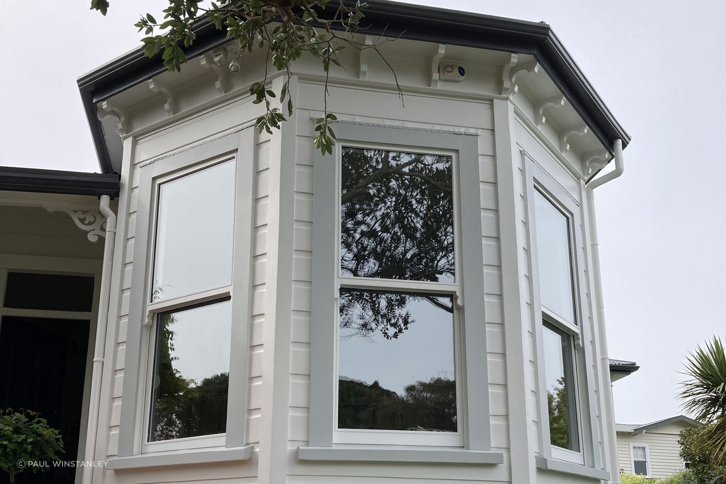Double-Hung Sash Windows in a Bay - Double Glazed with the special character maintained