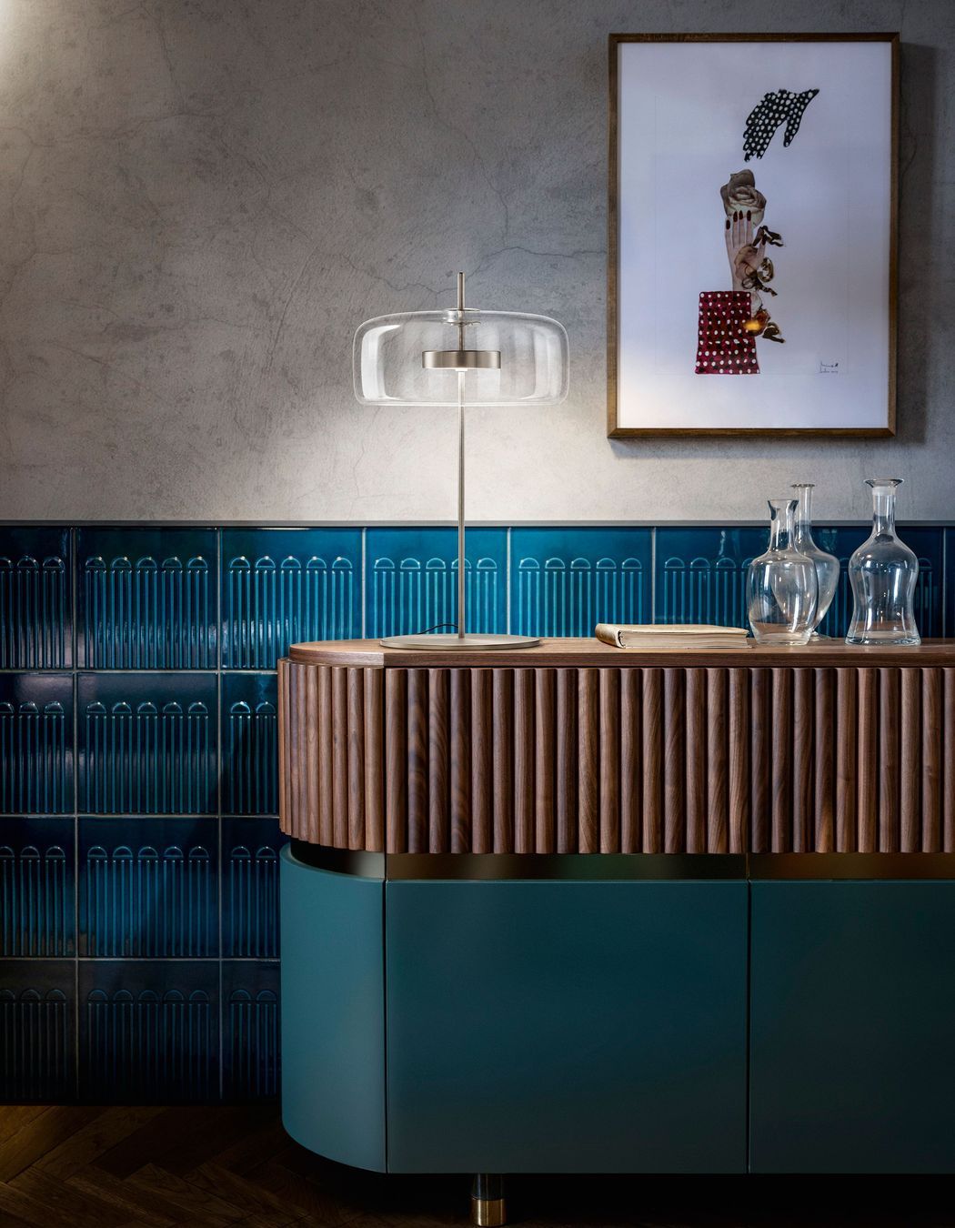 Jube LT G table lamp in crystal Murano glass