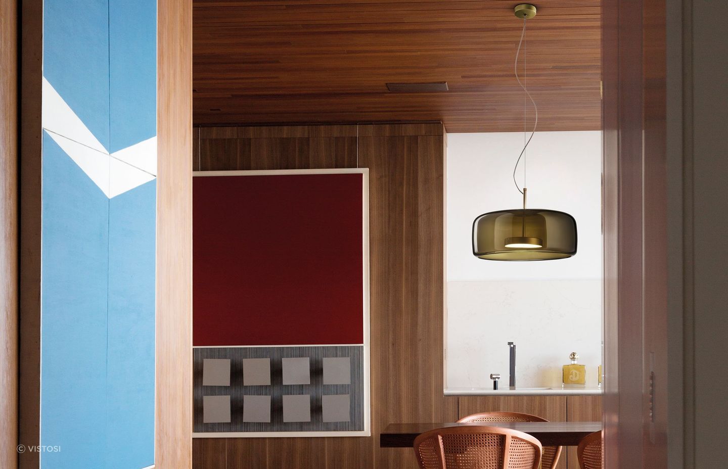 Jube SP1G pendant in old green Murano glass