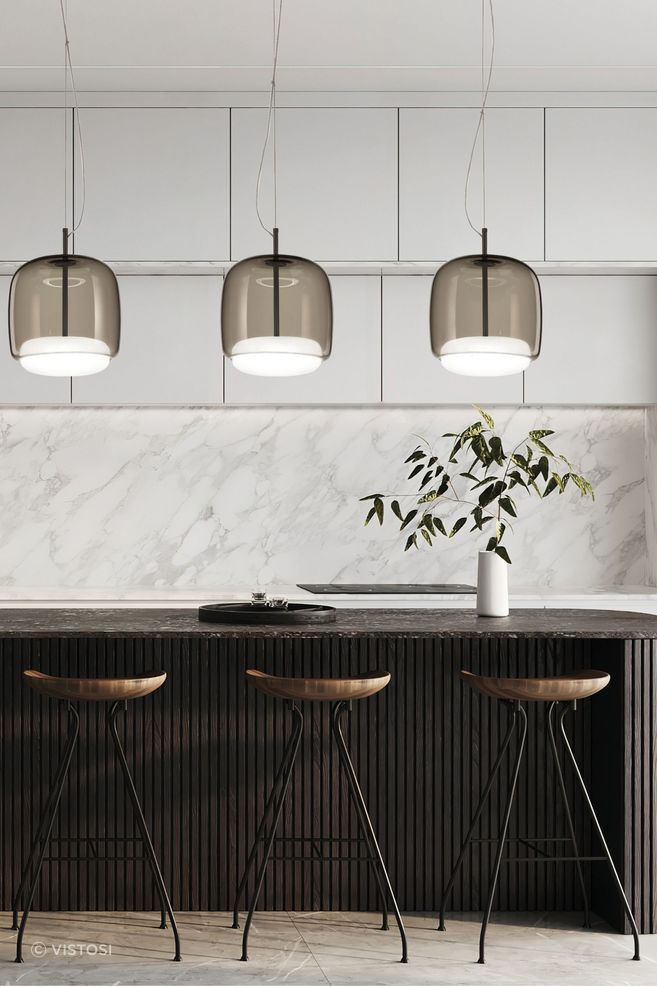 Jube SPP pendant in smoky Murano glass