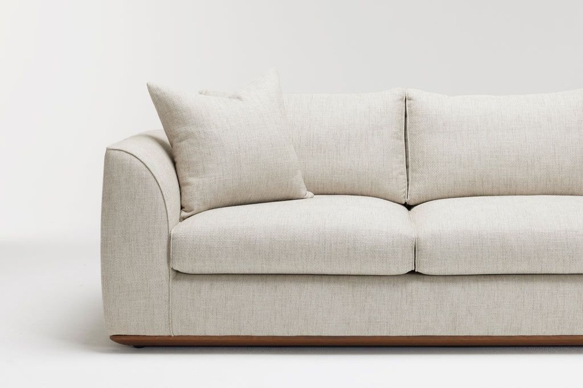 The Erskine Sofa by Kett. Pictured here in category E fabric, Como Barley.