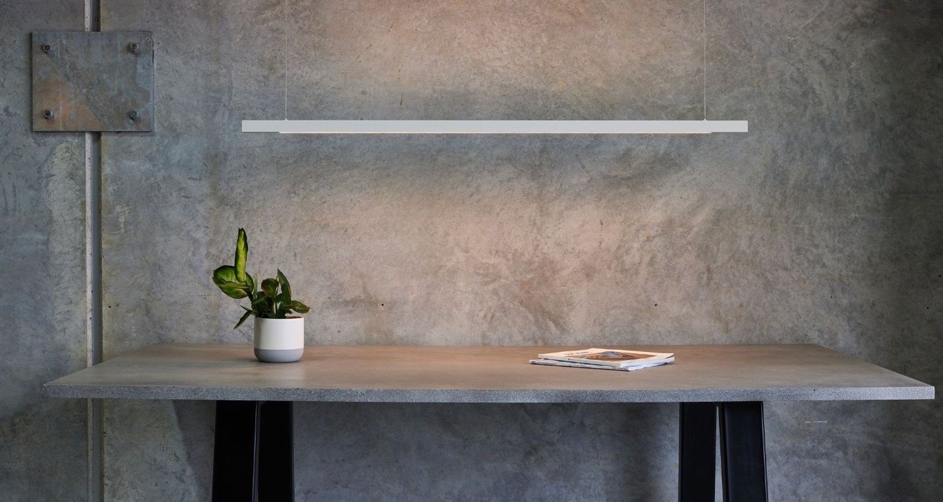 The stylish L.I.M. LED Linear Pendant White Light.