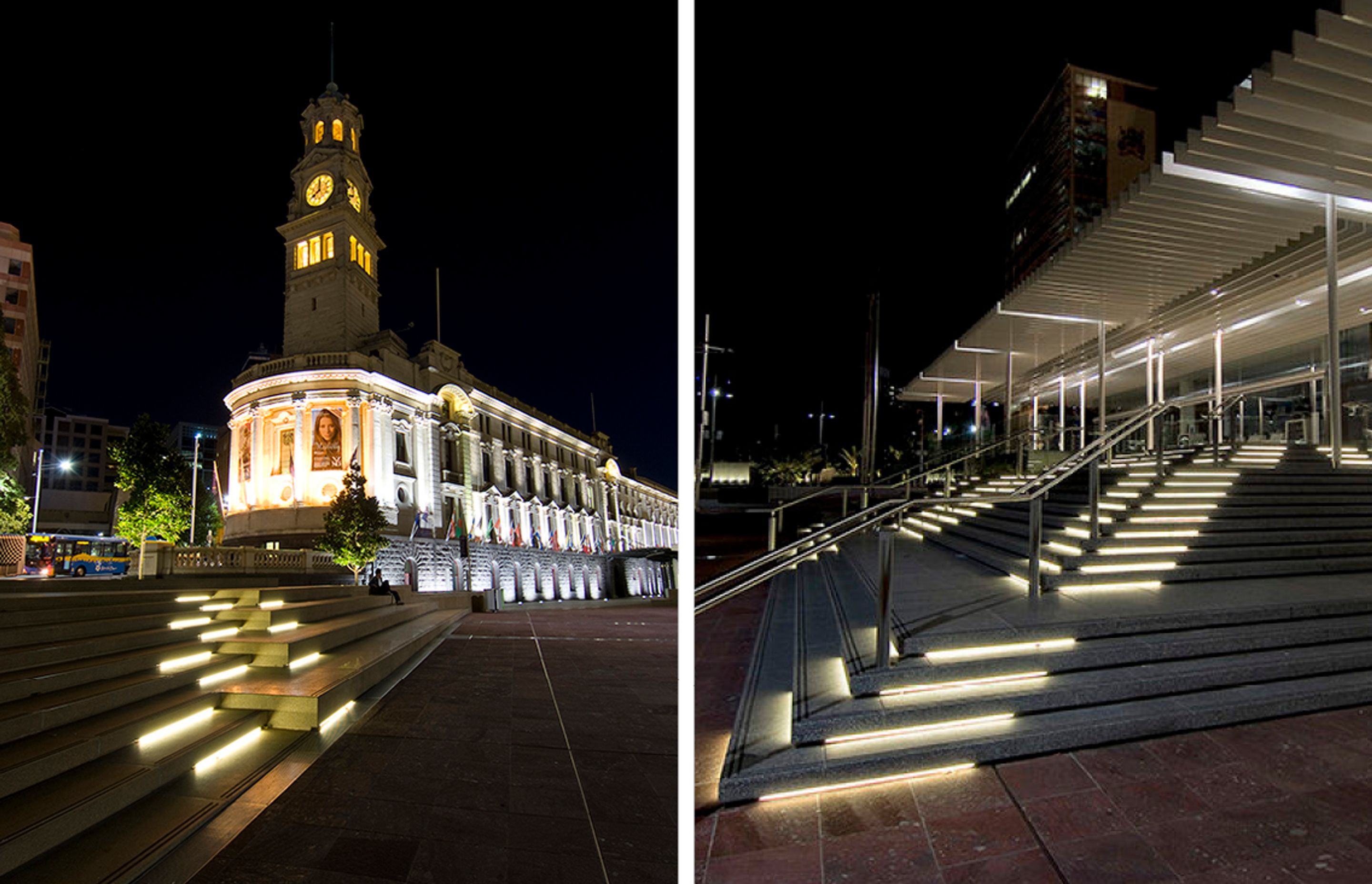 Lighting Solutions excels at large, commercial projects such as this lighting design for Auckland's Aotea Square.