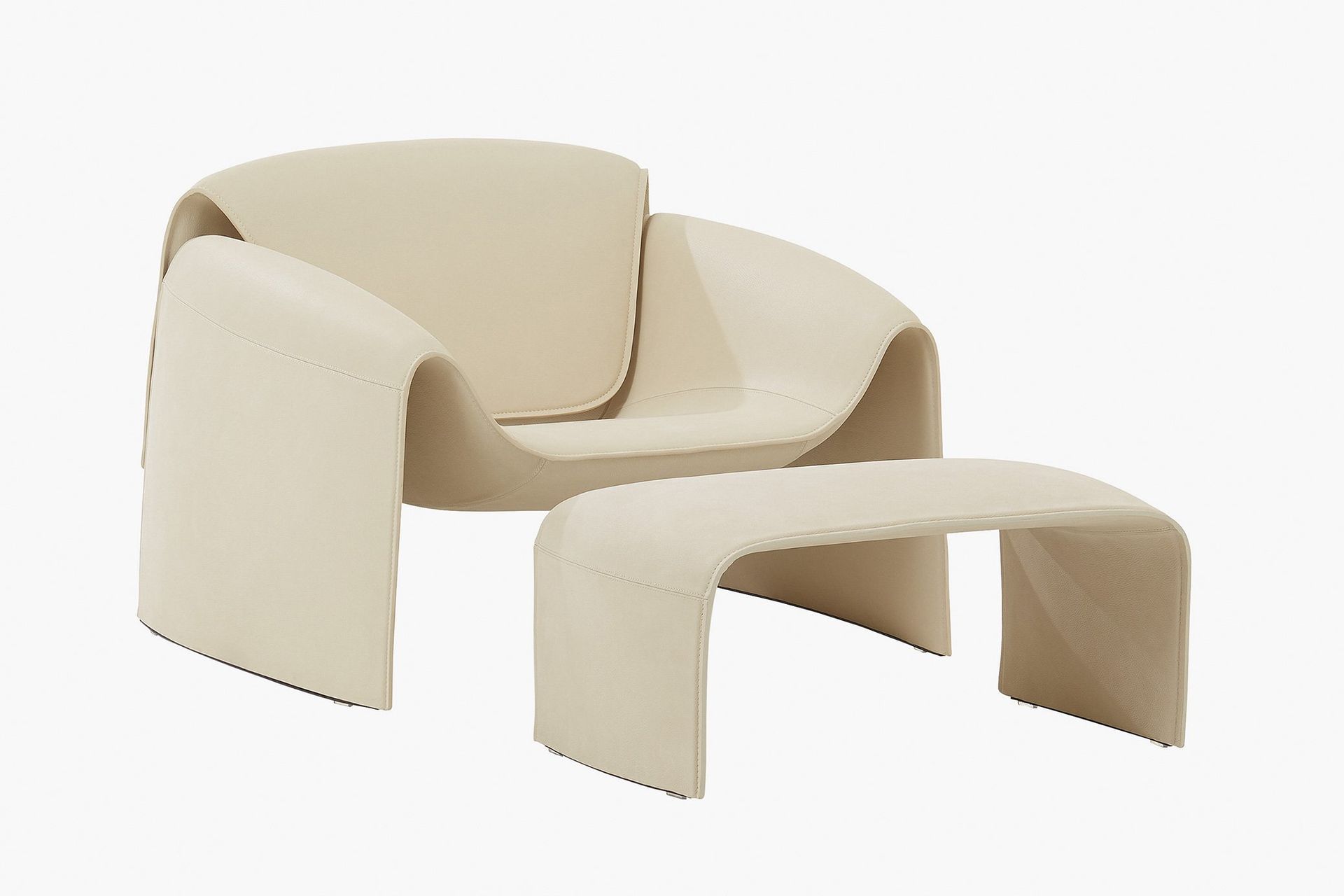 Le Club Armchair and Pouf