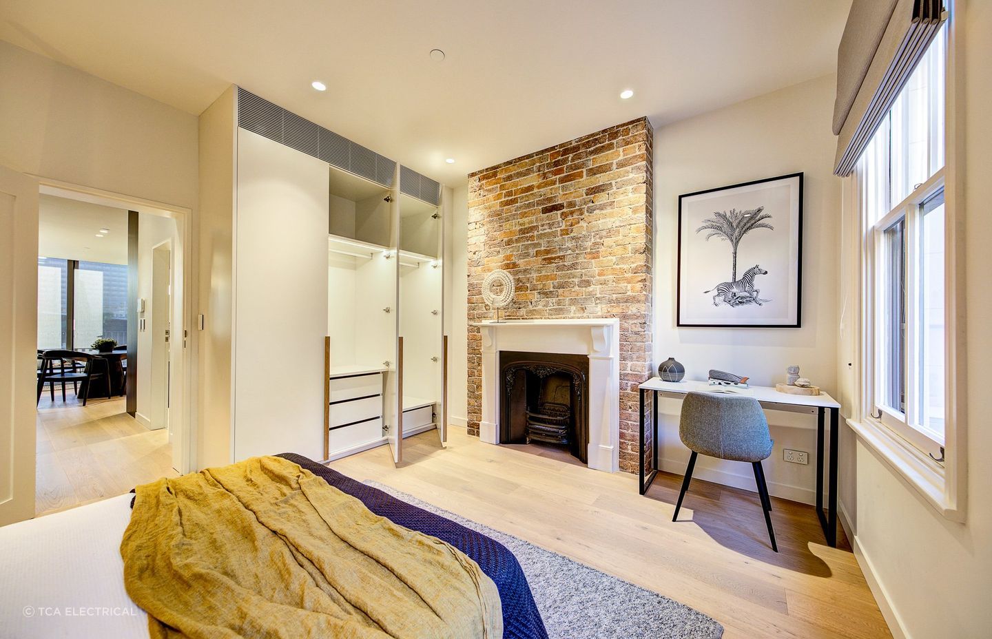 Downlights are a great choice for nearly every room in a home, including bedrooms. Featured project: Liverpool St, Darlinghurst.