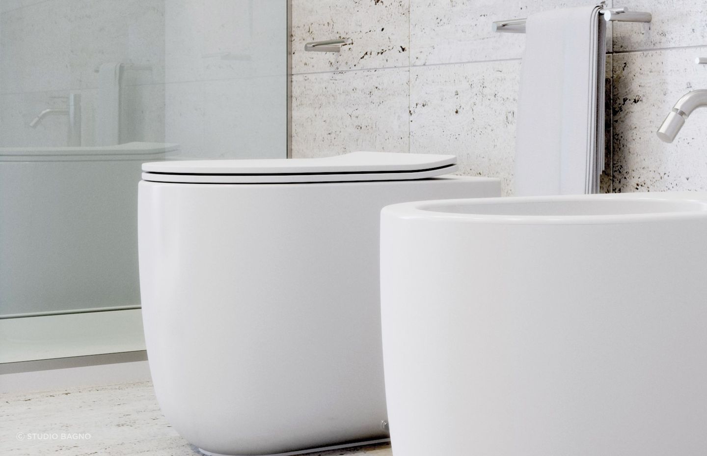 Milady Wall Faced Rimless Toilet Pan from Studio Bagno