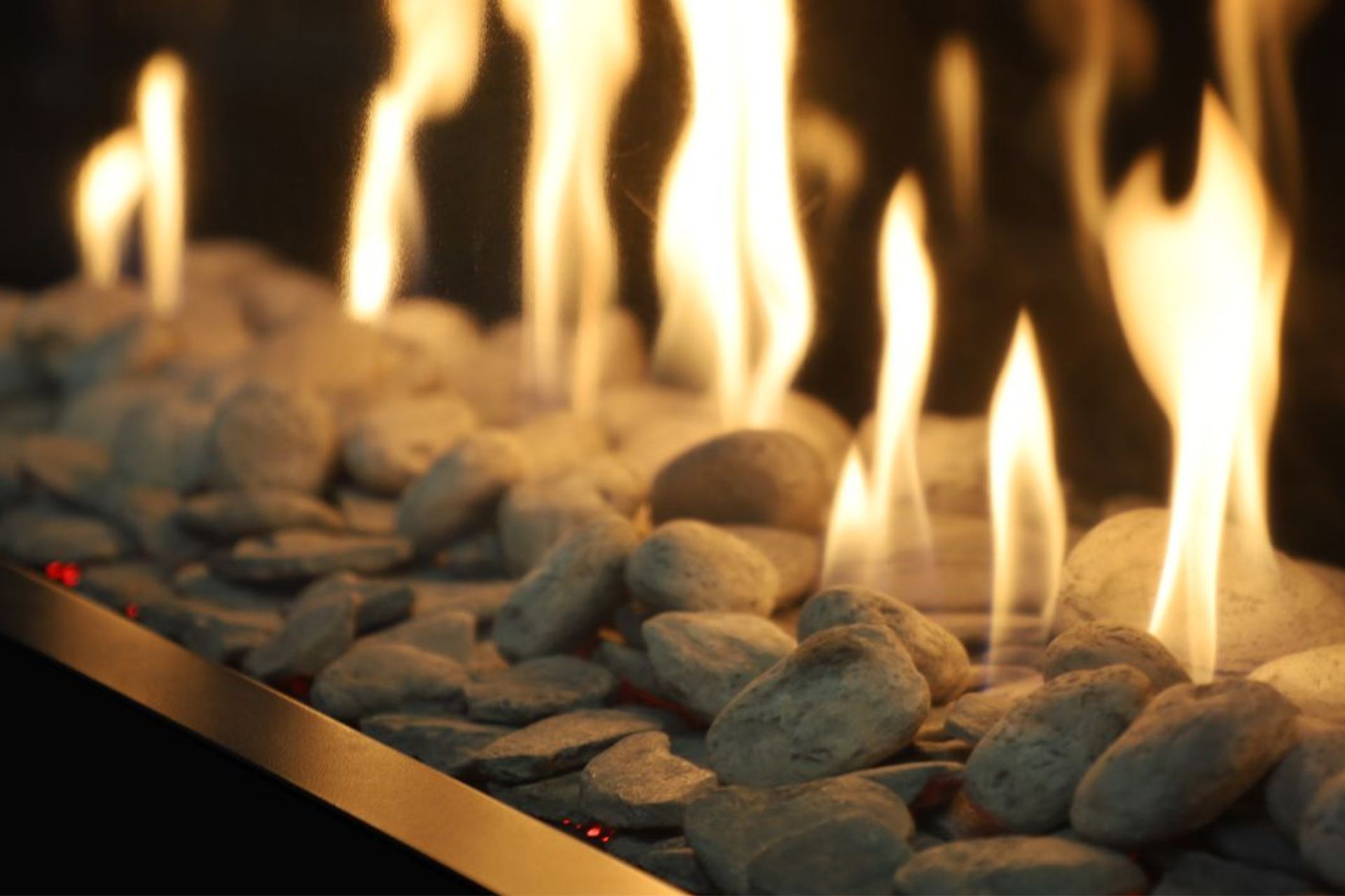 MODE Fireplace's Riverrock fuelbed