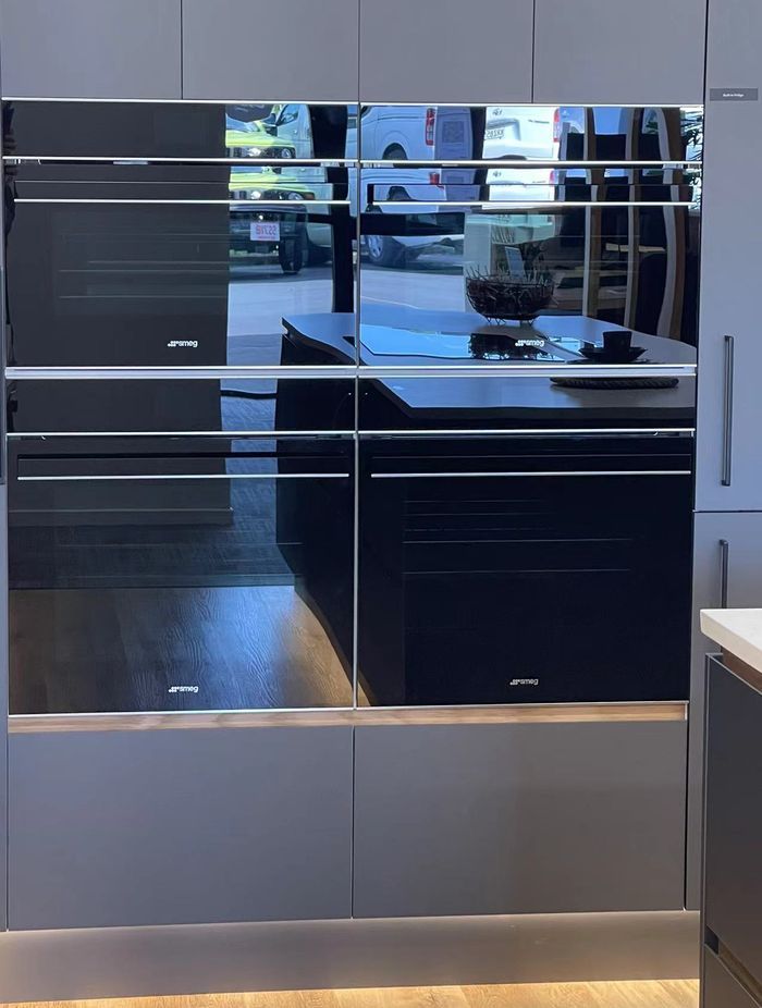 In built 2 Ovens, Microwave, and Steamer Oven from SMEG – Can be seen in our kitchen showroom in Auckland