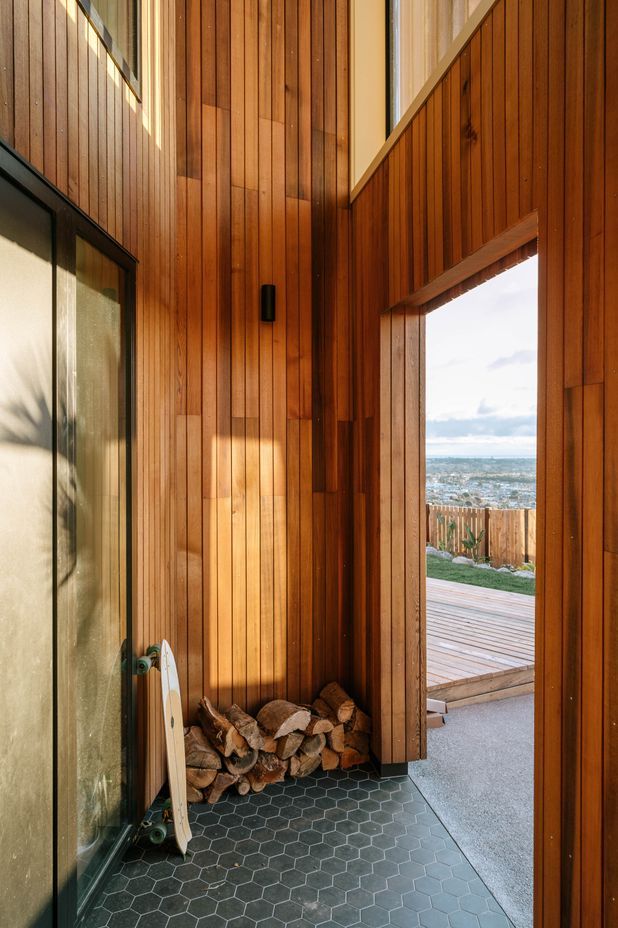 Round House's recessed front porch.