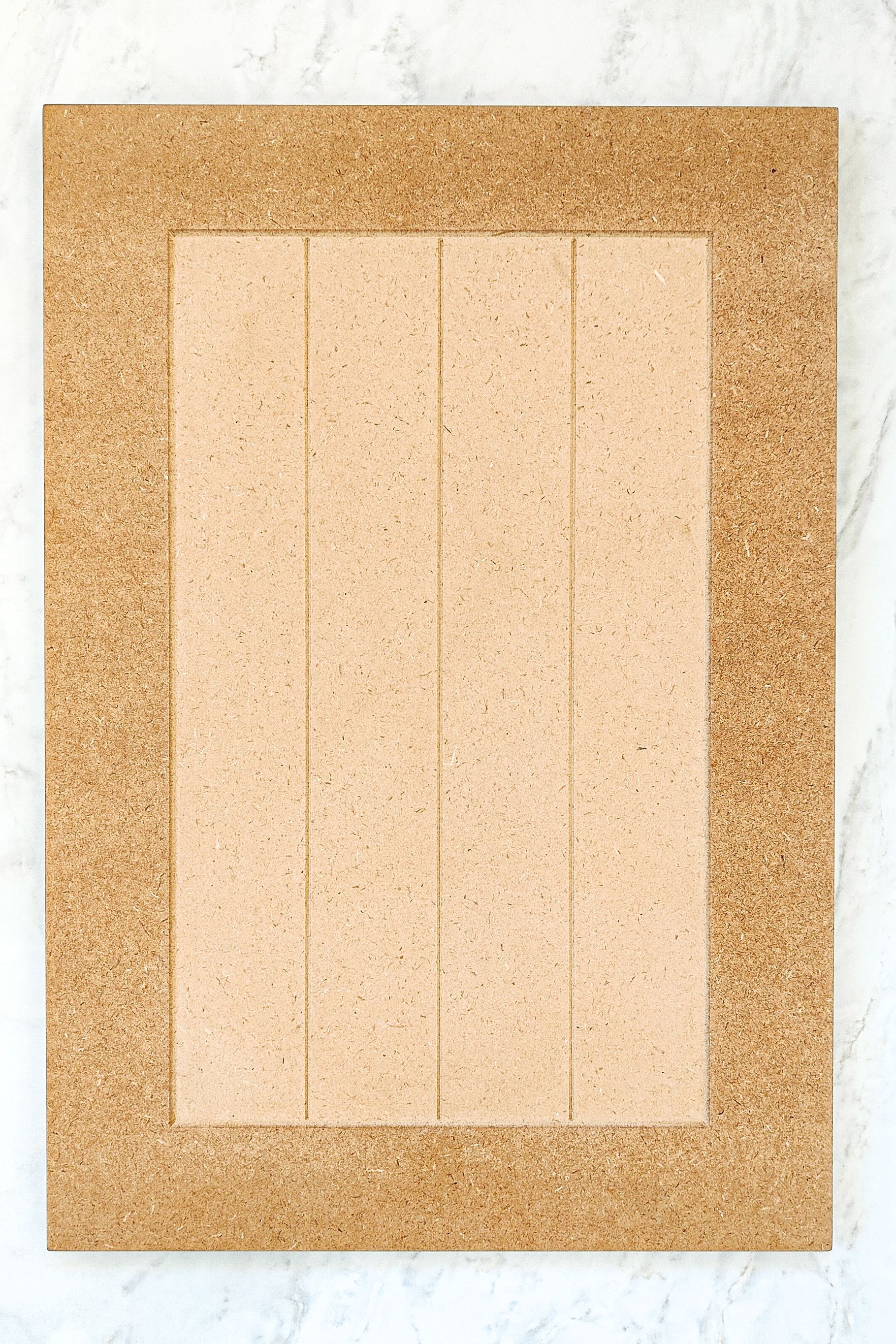 The Optidoor 'Washington' features a fine V-groove and a wide frame .