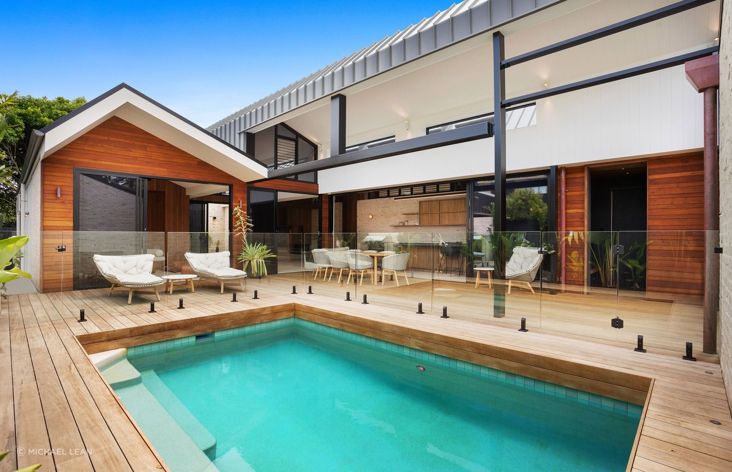 Large sliding doors provide freedom of movement